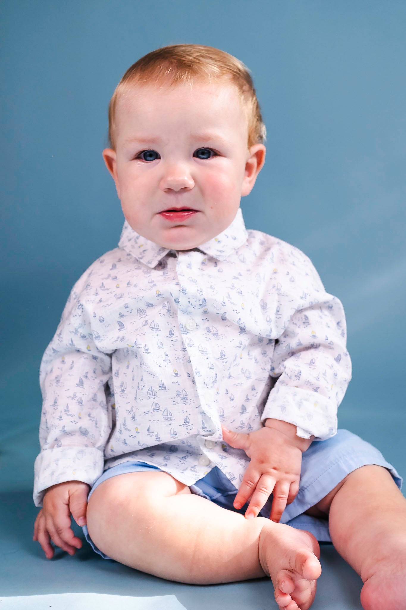 Toddler Boys' Cream Boat Collar Button-Up Shirt - Classic Casual Top for Preschoolers | Perfect for School, Parties & Family Photos