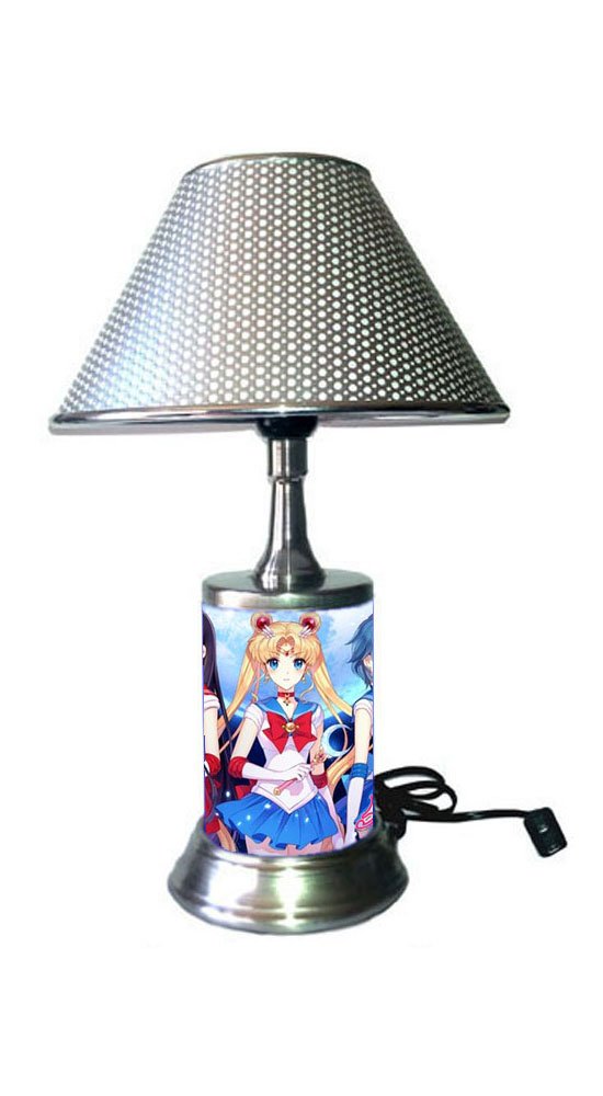 JS Characters Desk Lamp with Shade - Sailor Moon Inspired LED Night Light for Kids Room, Study Table & Anime Themed Bedroom Decor - Perfect Gift for Anime Fans & Collectors