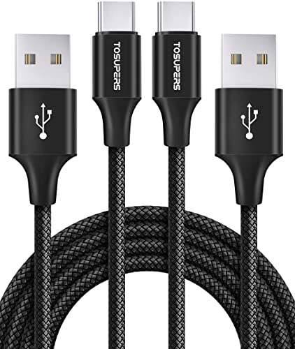 3-Pack 3ft USB C to USB A Fast Charging Cable [3A, Nylon Braided] - Compatible with Samsung Galaxy S22/S21/S20/S10/S9, Note 20/10/9, A10e/A03s/A13/A32/A50/A51/A52/A53/A71, LG G8, Moto G9 | Durable Charger Cord for Home, Office & Travel