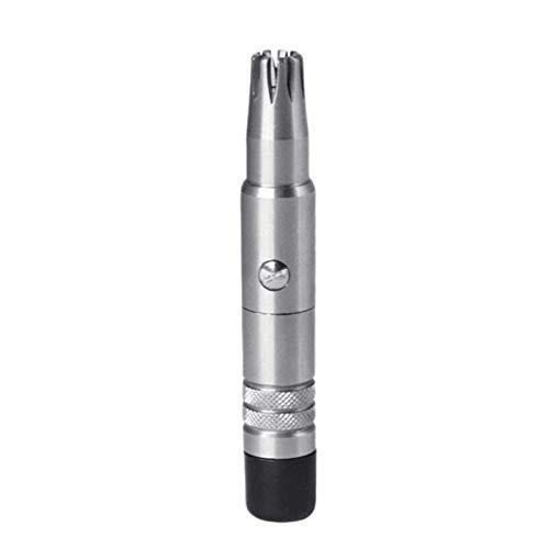 HAYLEY Steel Manual Nose and Ear Hair Trimmer for Men - Reusable Washable Facial Grooming Tool for Personal Care and Travel Use