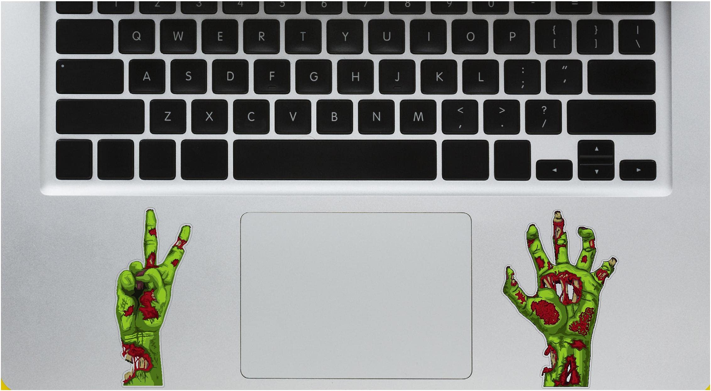 Zombie Hands Outbreak - Funny Cool Sticker Decal for Laptop, Phone, Notebook - Peel & Stick Humor Decoration for Halloween Party, Office Prank