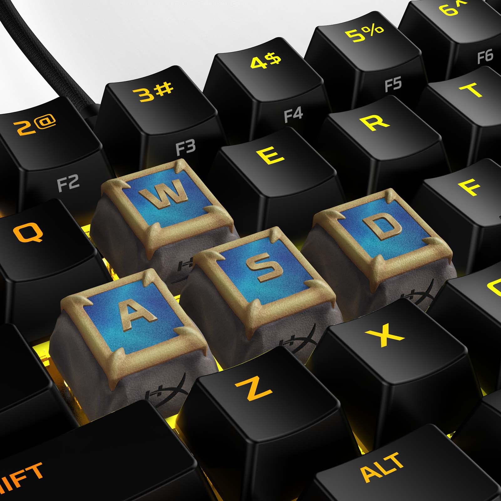 HX3D Custom Keycaps - RPG Movement Set for Mechanical Keyboards | Perfect for Gaming & Typing