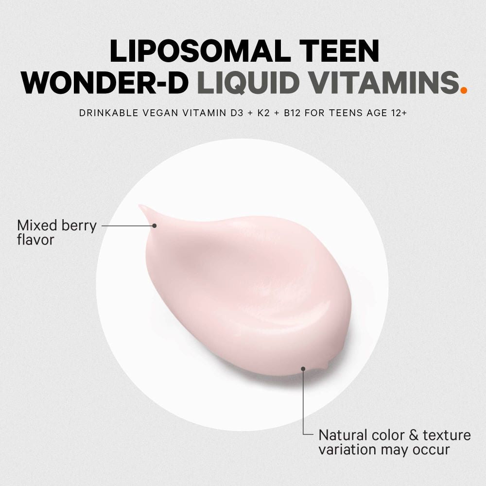 Codeage Teen Wonder D - Vitamin D3 Supplement for Teens - Supports Immune System & Bone Health - Ideal for School, Sports & Active Lifestyles