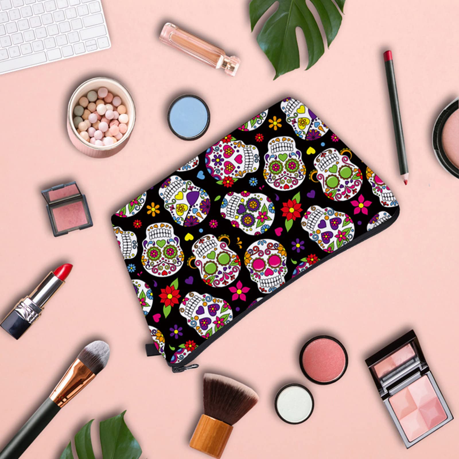 2 Pack Cute Waterproof Makeup Bag for Women - Travel & Purse Organizer
