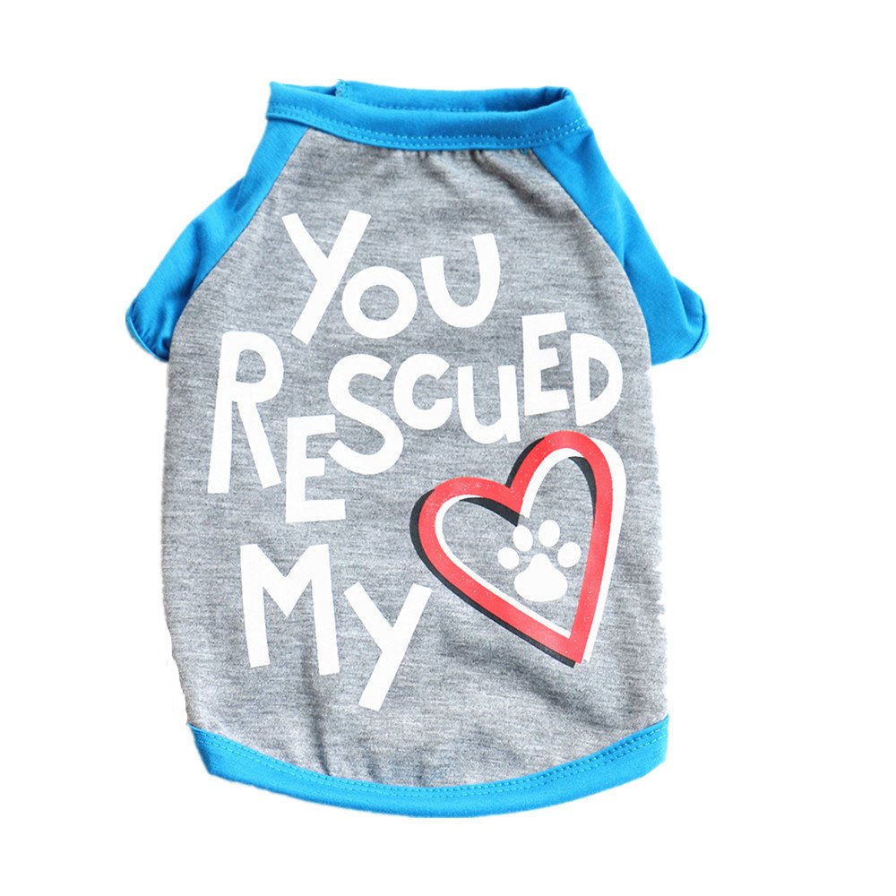 Letter Print Pet Shirt for Dogs & Cats - Casual Daily Wear for Pets