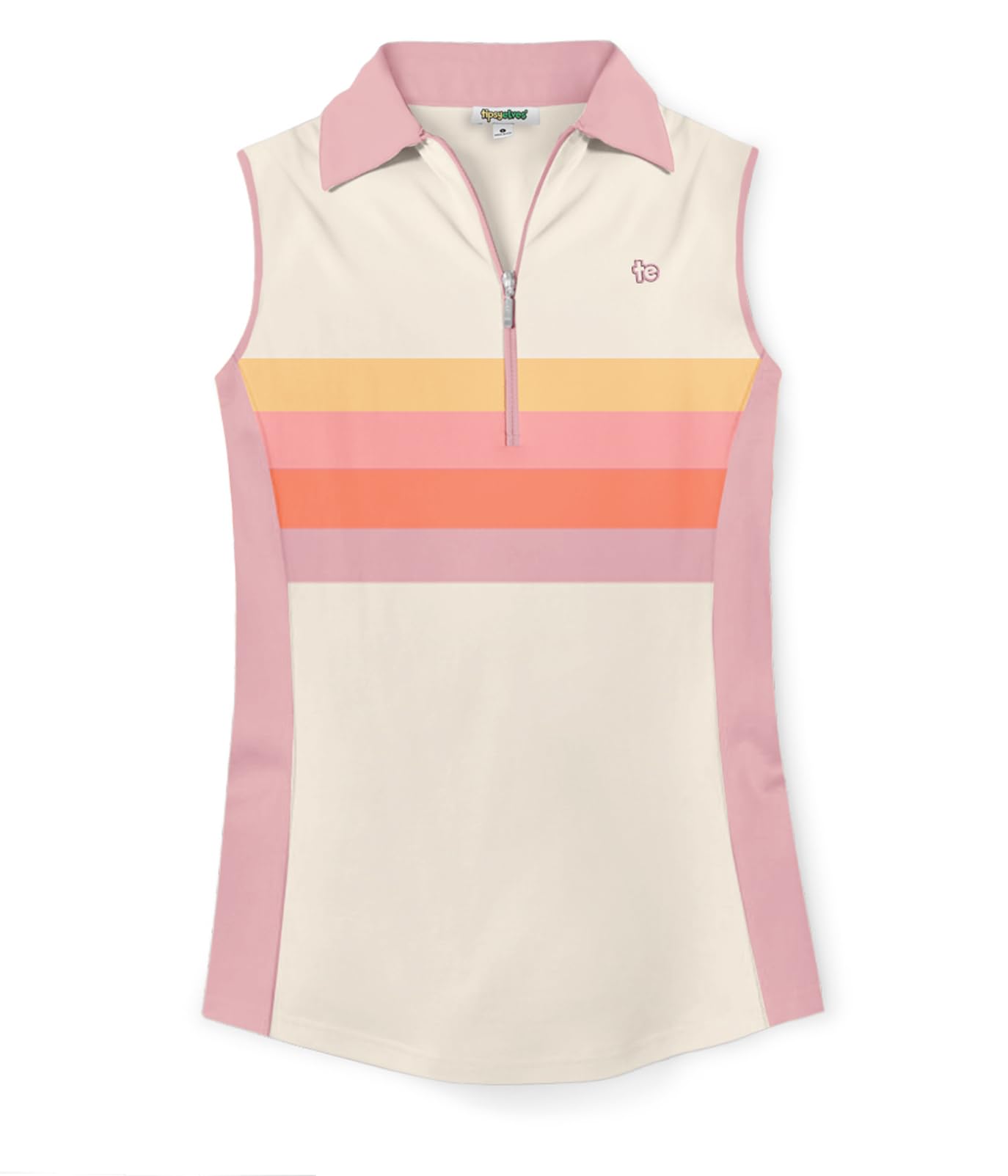 Tipsy Elves Women's Quick Dry Sleeveless 1/4 Zip Golf Polo - Moisture Wicking Athletic Top for Golf, Pickleball & Tennis - Perfect for Summer Outdoor Sports & Active Lifestyle