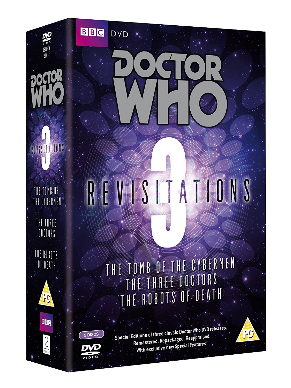 Doctor Who Revisitations 3 DVD Set - The Tomb of the Cybermen, The Three Doctors & The Robots of Death - Classic Sci-Fi Episodes for Collectors and Fans | Perfect for Movie Nights and Gift Giving