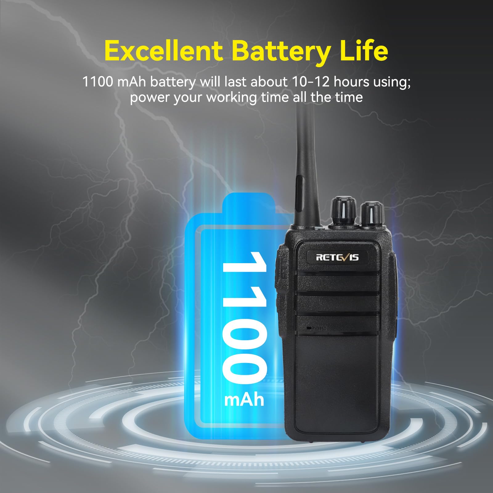 Retevis RT21 10 Pack Walkie Talkies with 6-Way Charger - Long Range Two Way Radios for Outdoor Adventures, Camping, Hiking & Emergency Communication