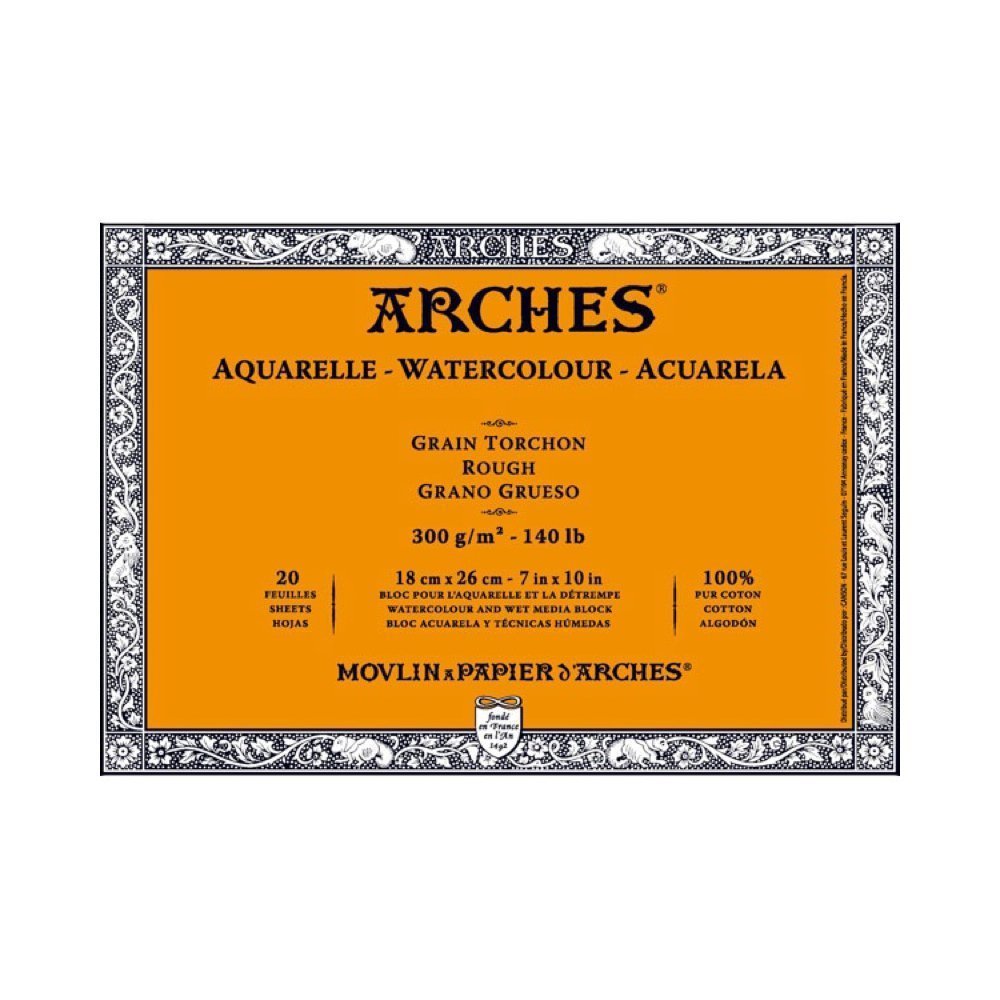 Arches Watercolor Blocks 140 lb Rough 7