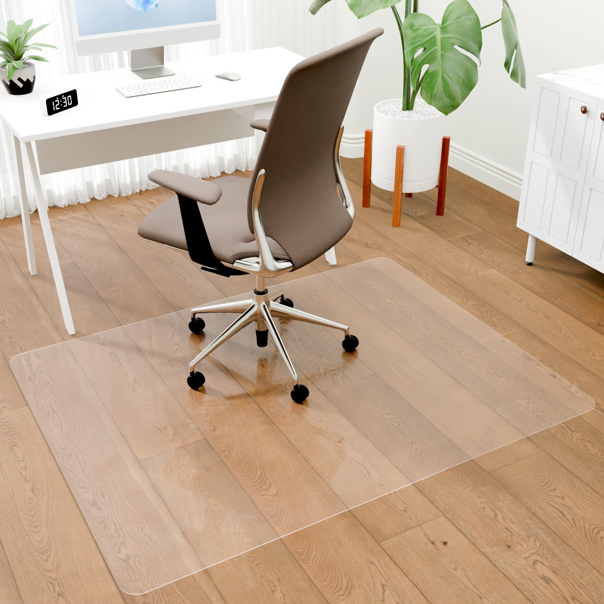 Premium Clear Office Chair Mat for Hardwood Floors - 46