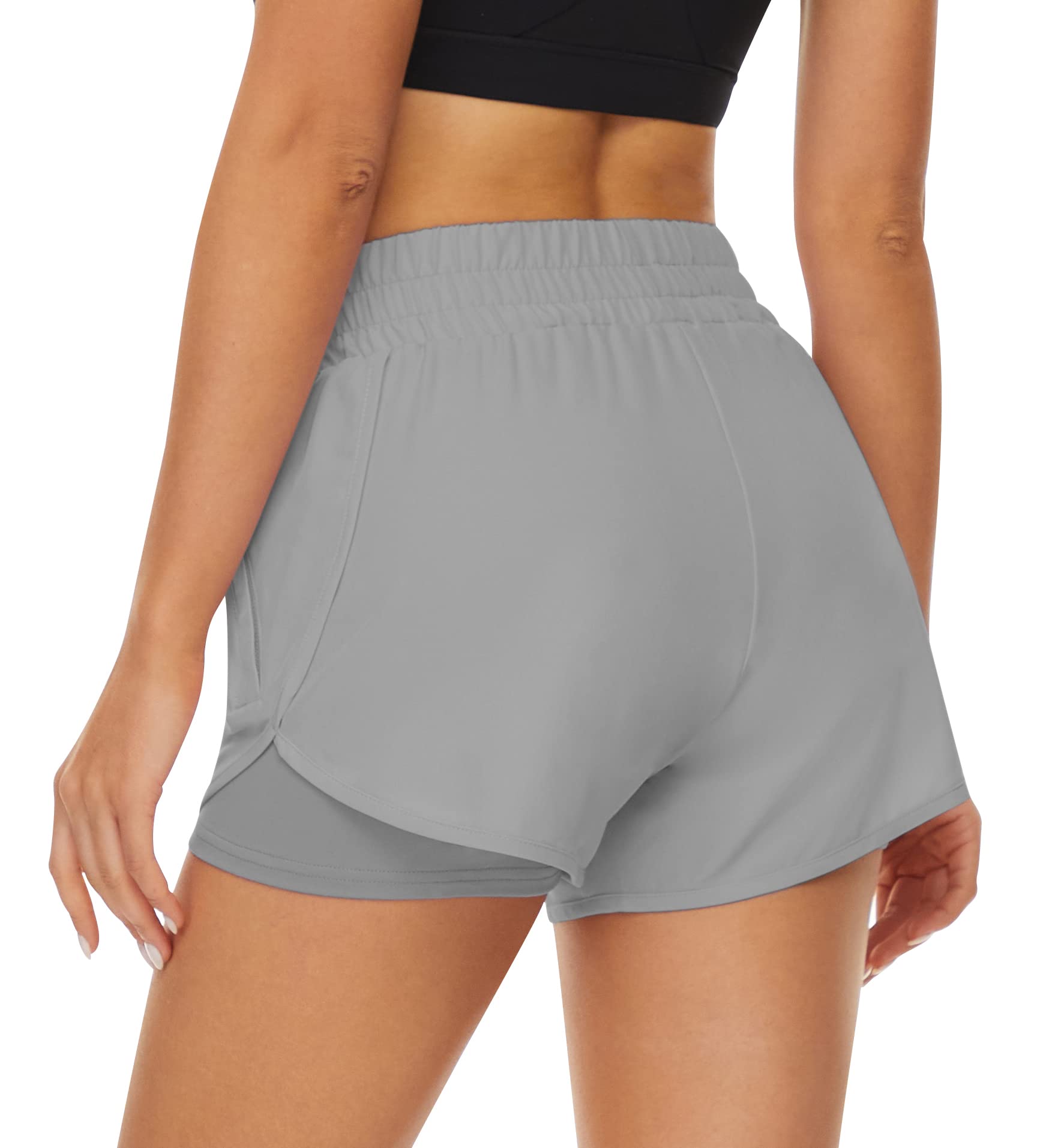 2 Pack Women's High Waisted Athletic Shorts - Quick Dry Running Shorts with Pockets for Workout, Gym & Sports | Perfect for Yoga, Jogging & Summer Activities
