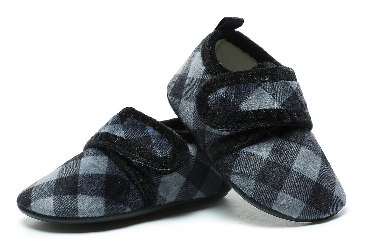SLEVEL Toddler Boys Girls Non-Slip House Socks Slippers - Lightweight Indoor Home Shoes for Kids - Perfect for Playtime, Nursery & Cozy Family Moments