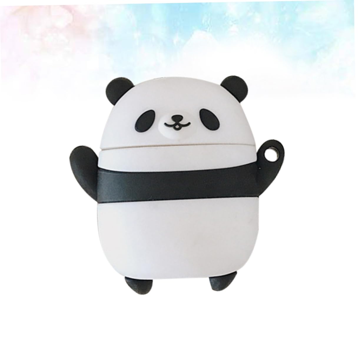 HOMSFOU 2 Pack Panda-Shaped Silicone Earphone Protective Case - Durable Headset Storage Pouch for AirPods, Earbuds | Perfect for Travel, Gym & Daily Use