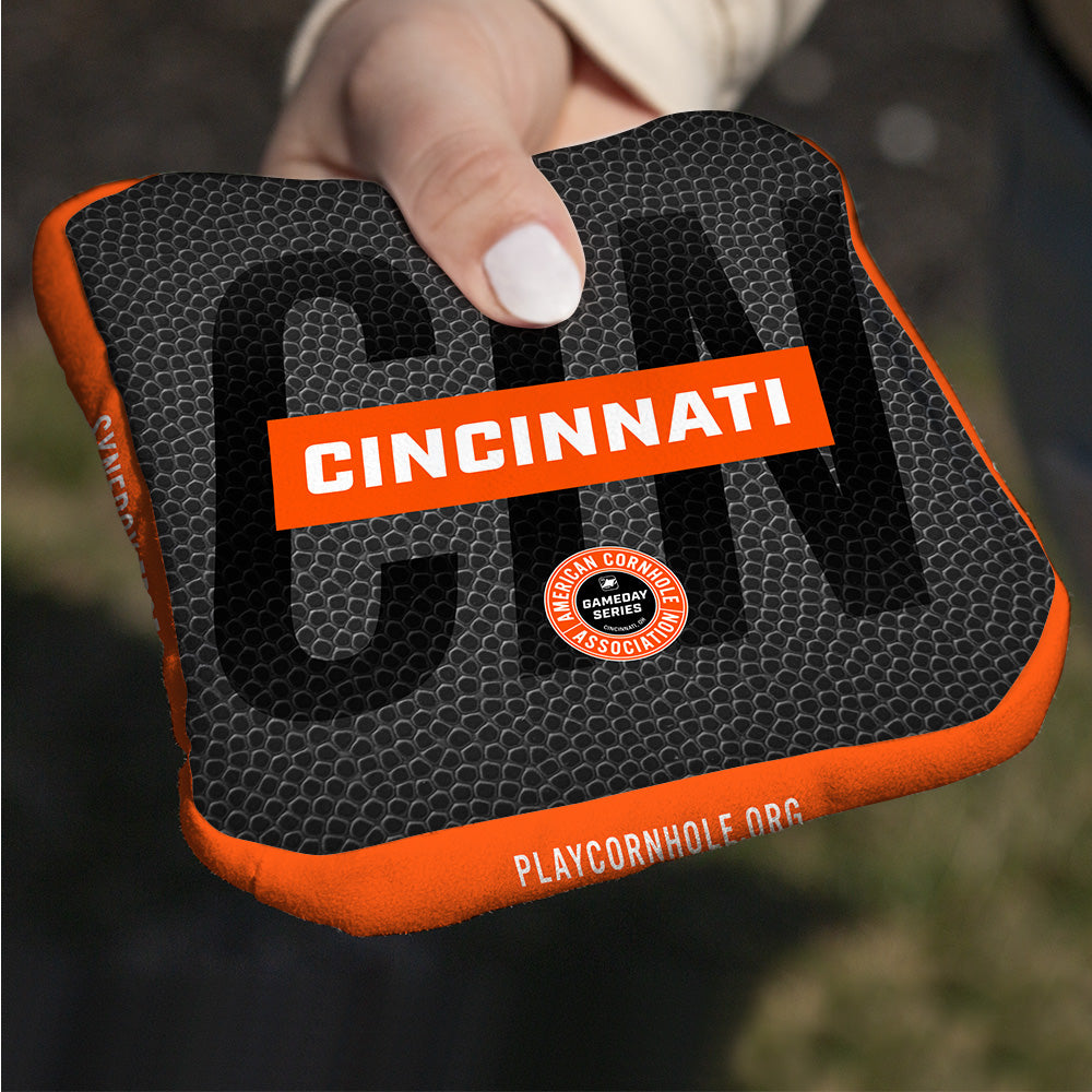 Cincinnati Bengals Football Cornhole Bags - Premium Synergy Edge Gameday Set for Tailgating & Backyard Parties