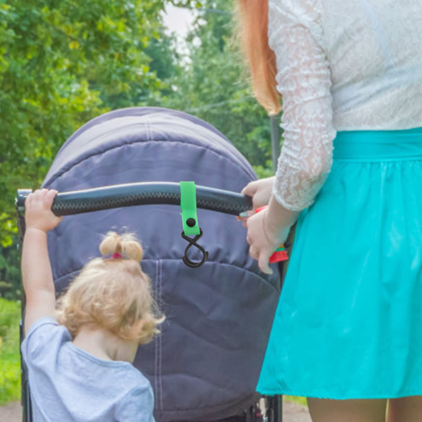 15pcs Baby Stroller Hooks - Multipurpose Non-Slip Pram Hangers for Wheelchair, Diaper Bags & Shopping - Heavy Duty Stroller Accessories for Parents on the Go