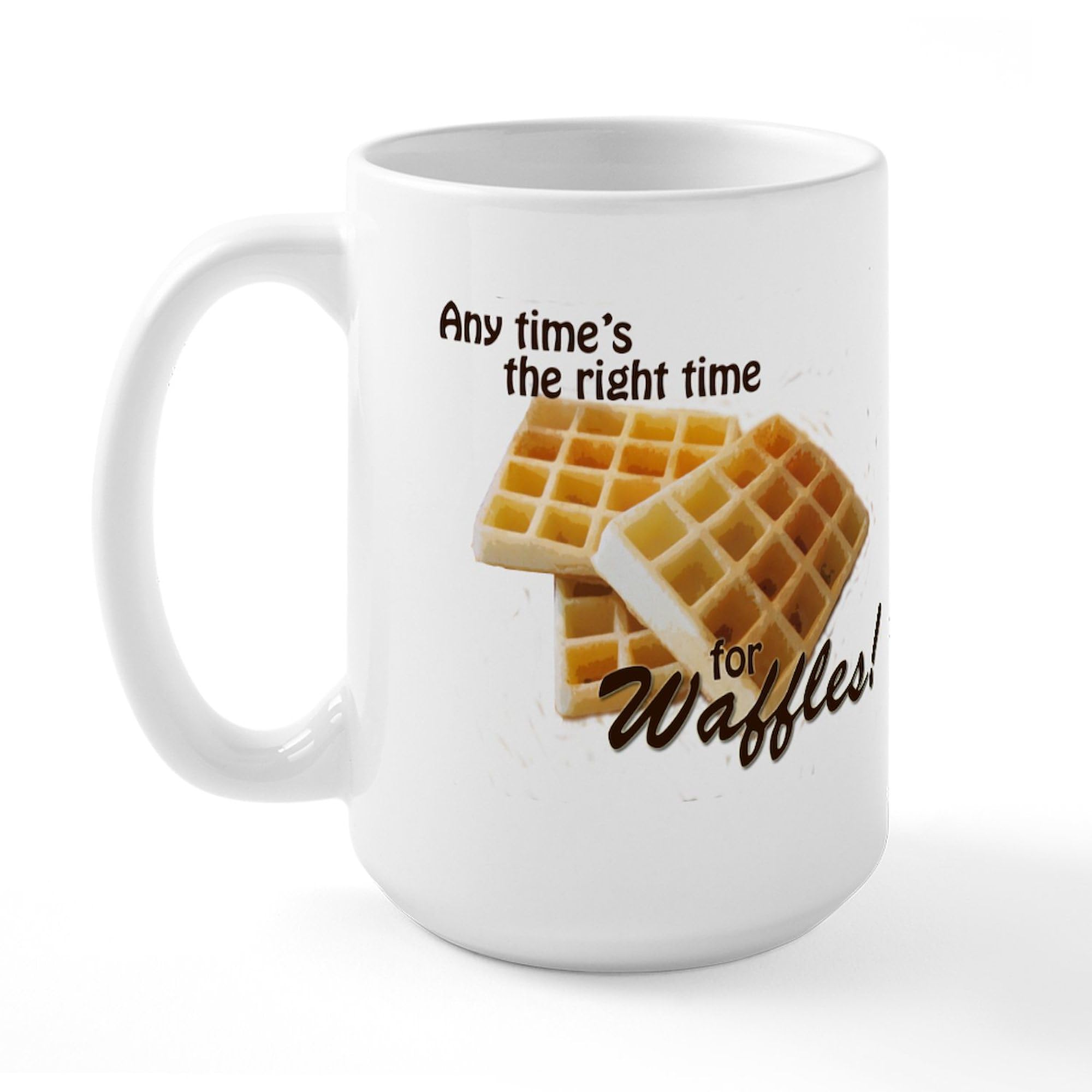 Premium 15 oz (444 ml) Ceramic Coffee Mug - Perfect for Waffles, Hot Drinks & Gifts | CafePress Large Mug for Home, Office & Breakfast
