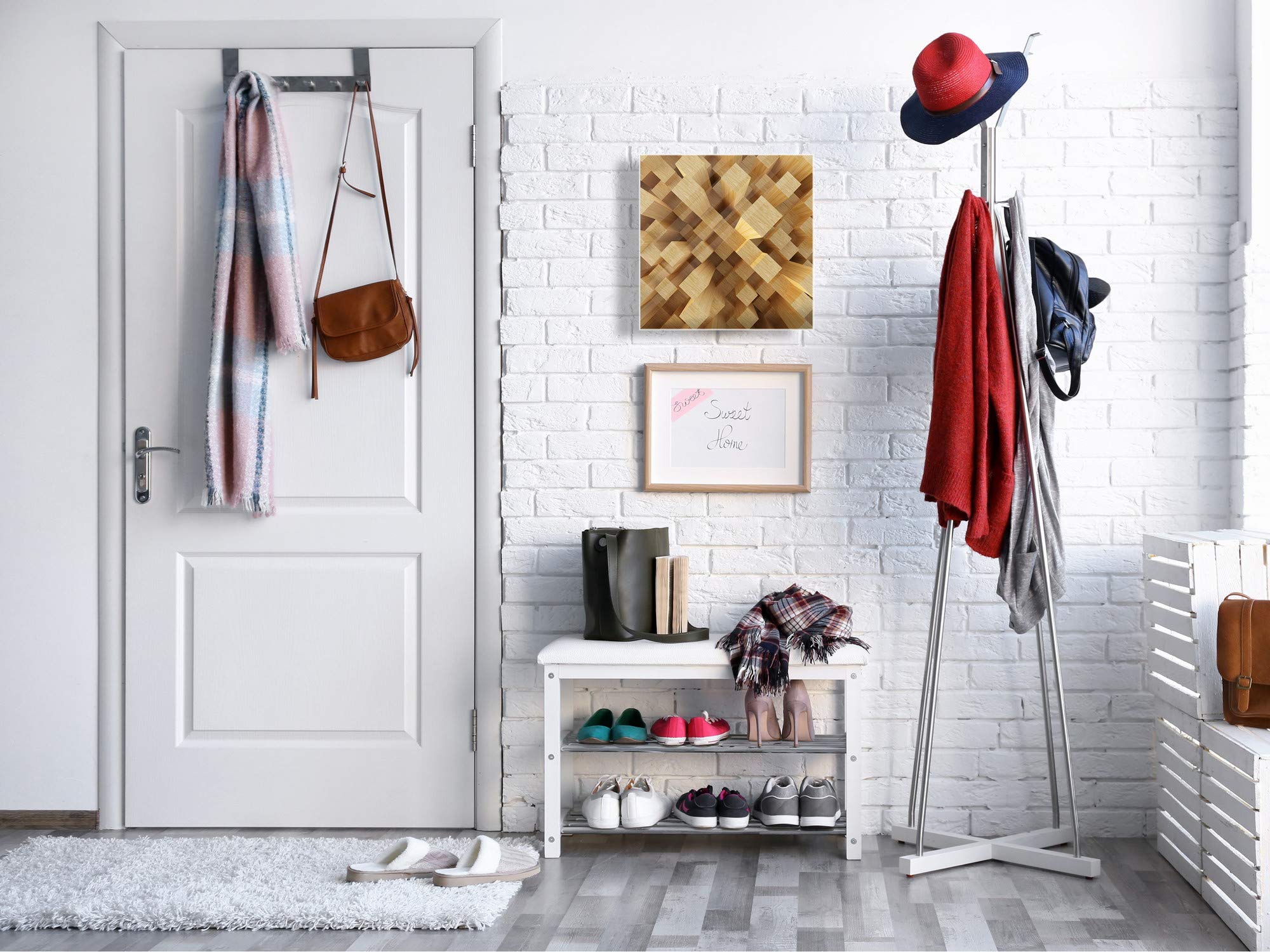 Modern Decorative Key Storage Cabinet with Glass Whiteboard - K10A Cube Design | Perfect for Home, Office & Entryway Organization