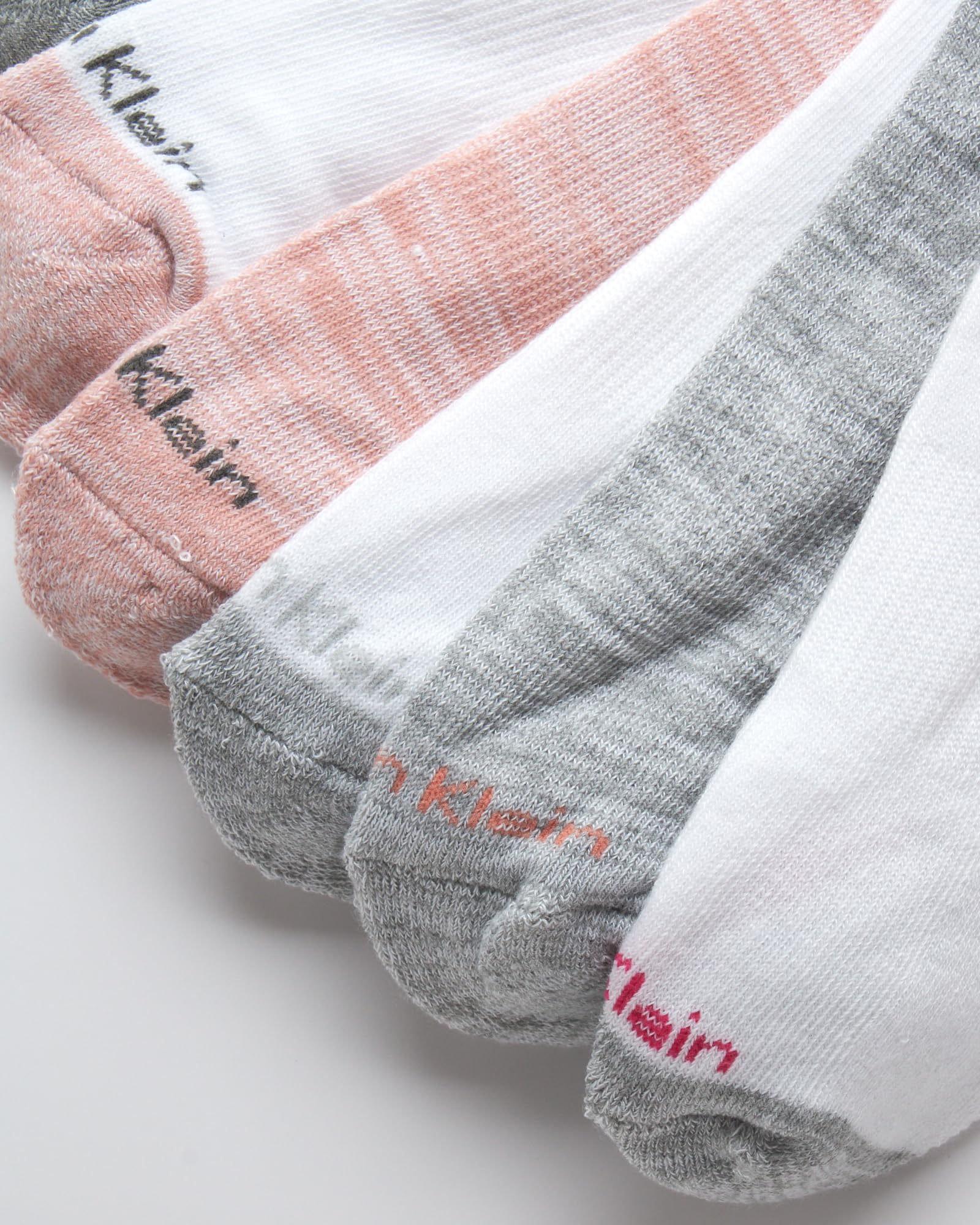 Calvin Klein Girls' Quarter Socks 6-Pack - Stretch Performance Athletic Ankle Socks with Arch Support & Cushioning for Comfort | Perfect for School, Sports & Everyday Wear