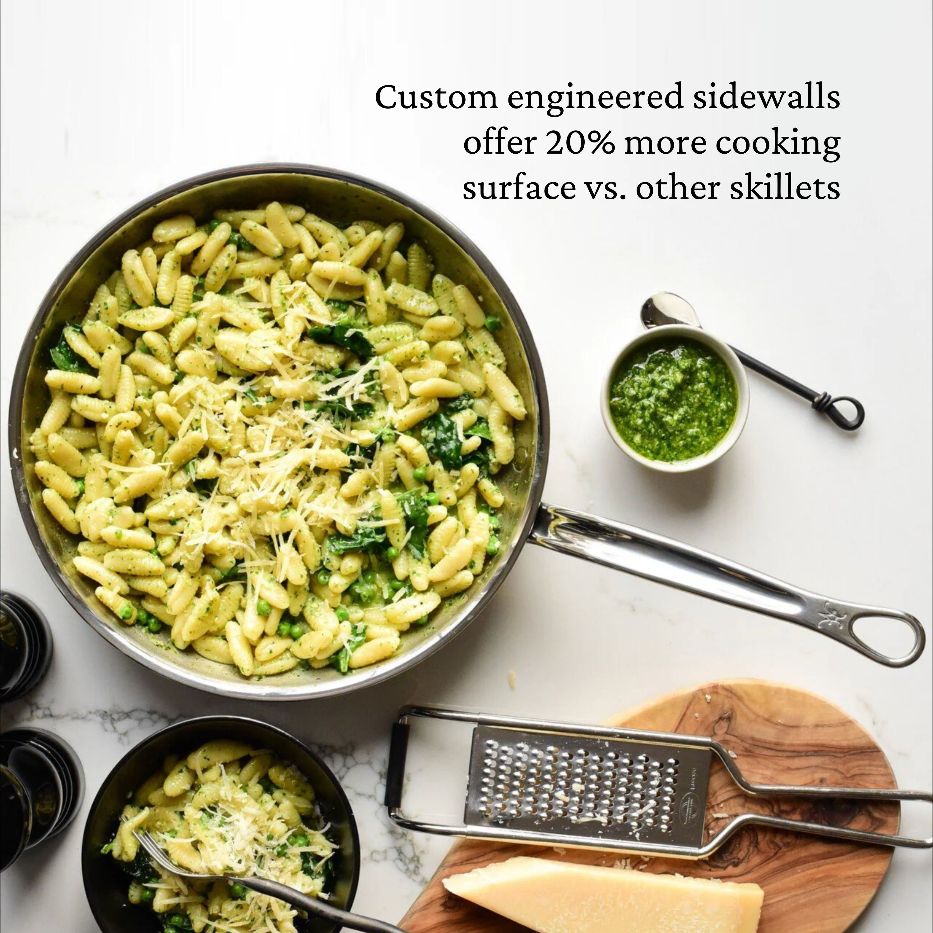 Hestan Probond Open Skillet - Premium Nonstick Frying Pan for Professional Cooking - Perfect for Sautéing, Frying & Stir-Frying at Home or Restaurant