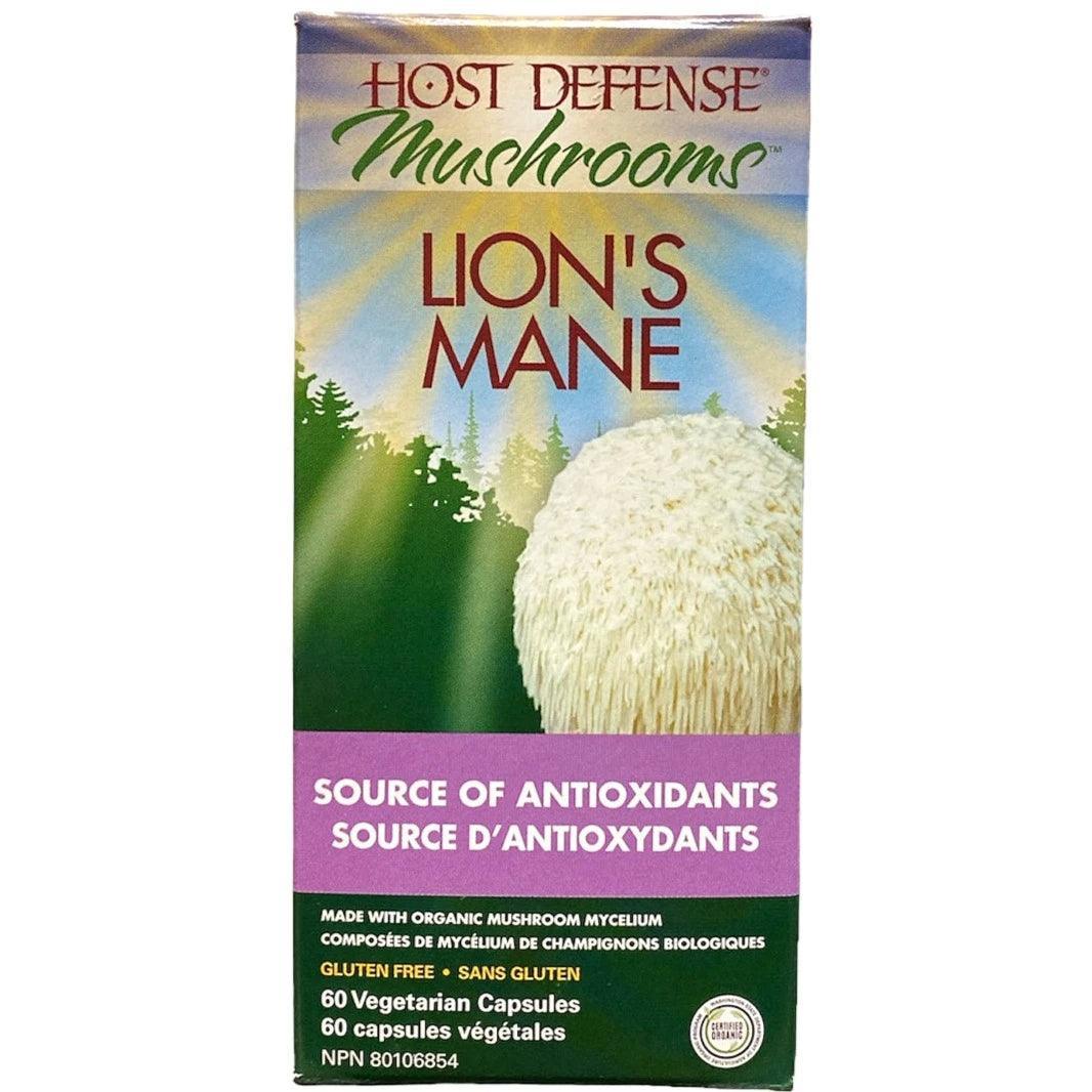 Host Defense Lion's Mane Mushroom Supplement - 60 Vegan Capsules for Brain Health, Memory & Focus - Supports Cognitive Function for Students & Professionals
