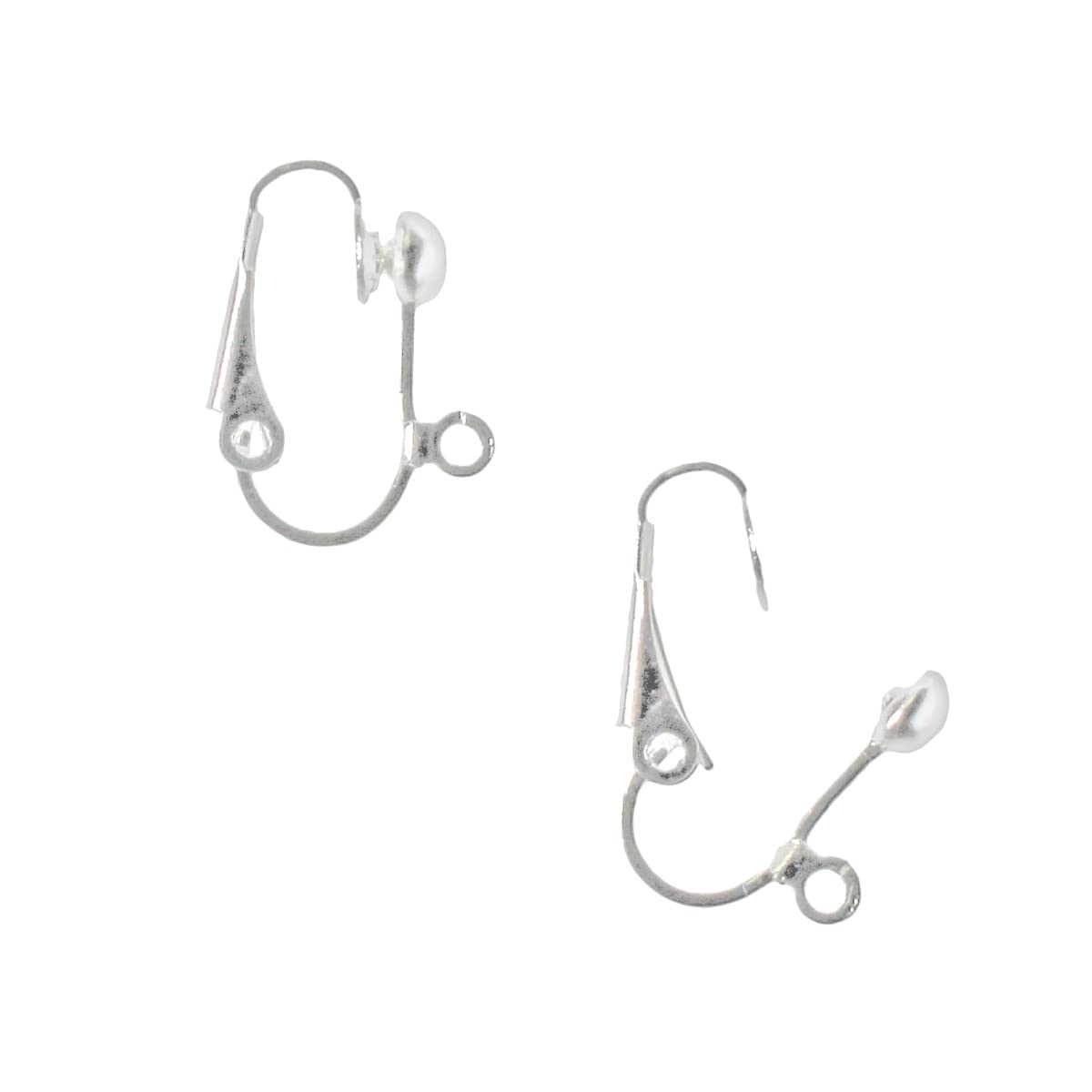 24 Pack Silver Clip-On Earring Findings - DIY Jewelry Making Supplies for Earrings, Costumes & Fashion Accessories