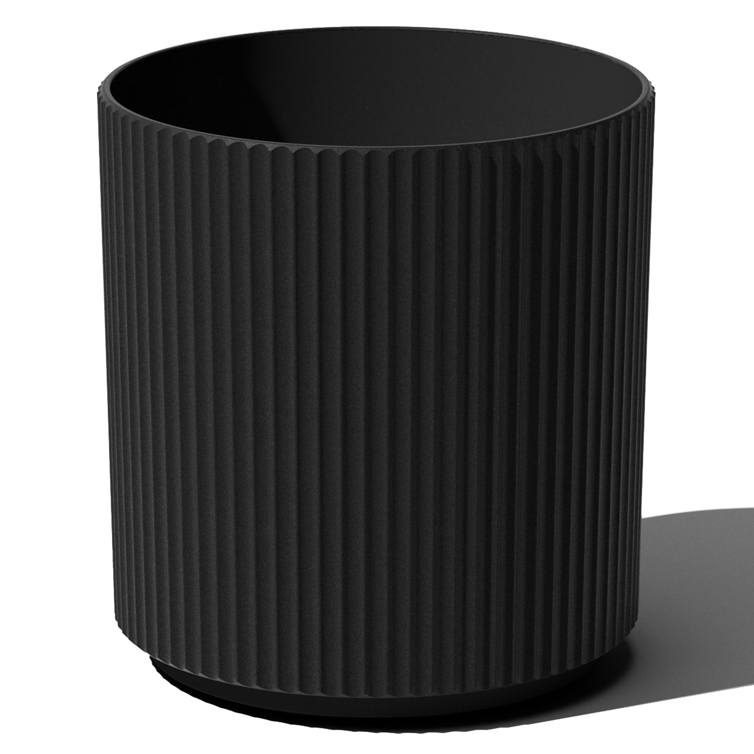 Veradek Mason Series Large Round Planter - Indoor Outdoor Modern Décor for Flowers, Trees, Tall Plants | Plastic & Concrete with Drainage Holes | Perfect for Patio, Balcony, Garden & Home Decor