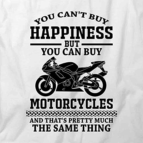 You Can't Buy Happiness T-Shirt - Funny Graphic Printed Tee for Men & Women | Soft Cotton White T-Shirt | Perfect for Casual Wear, Gifts & Everyday Outfits