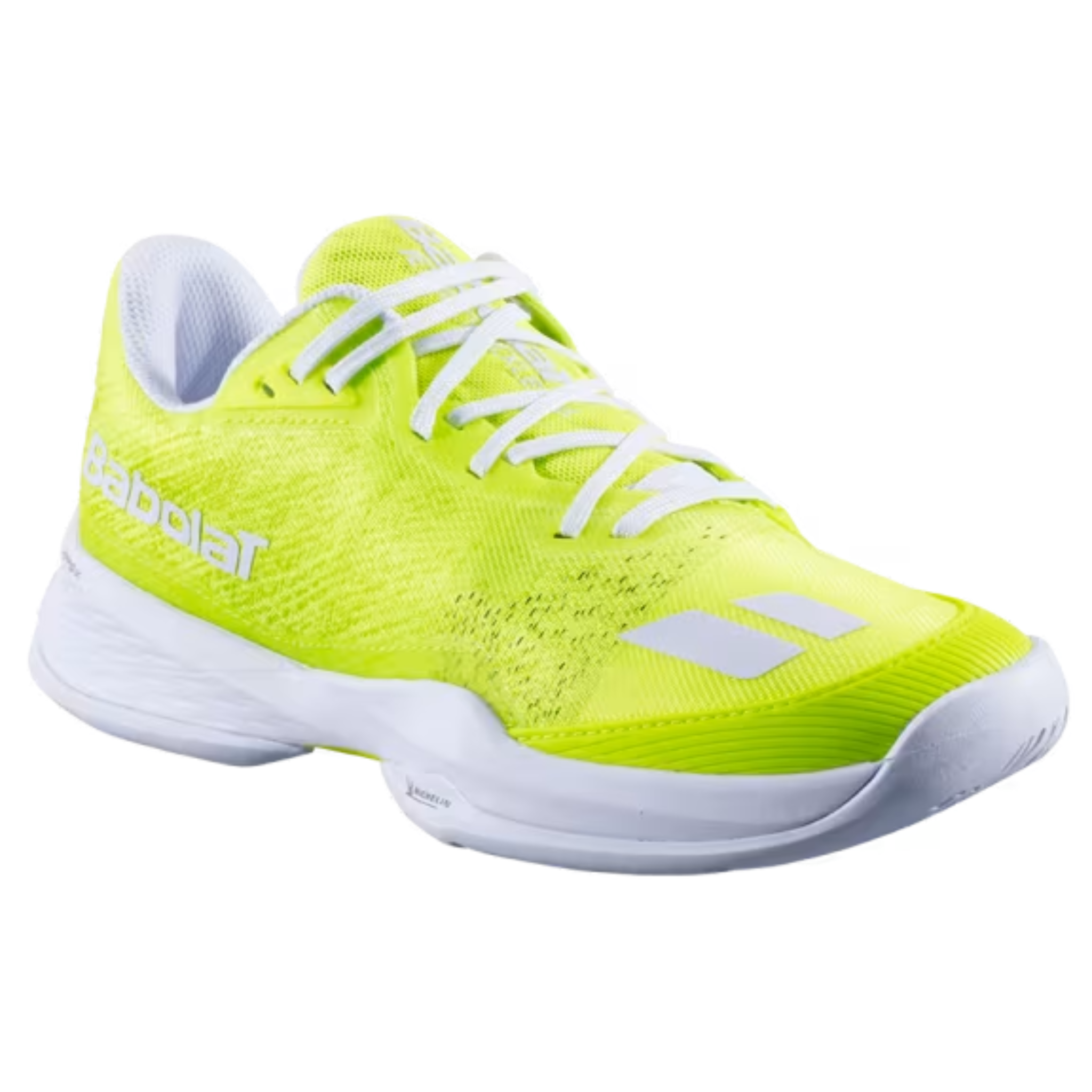 Babolat Jet Mach Women's Pickleball Shoes - Lightweight & Supportive Court Shoes for Women in Fluo Yellow/White | Perfect for Pickleball, Tennis & Indoor Sports