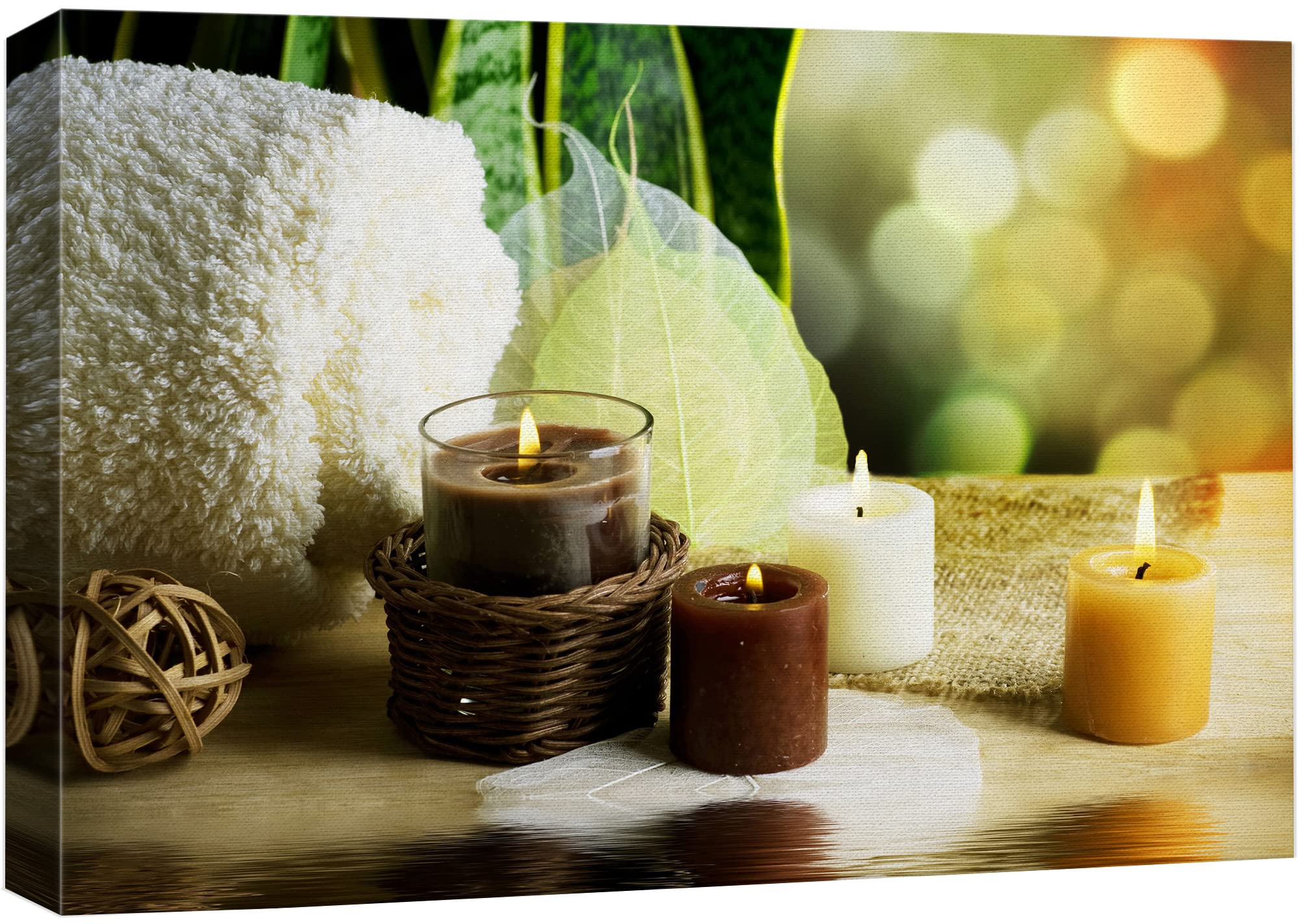 Wall26 Canvas Print Wall Art - Relaxing Zen Jungle Leaf Nature Photography for Meditation, Yoga & Massage | Modern Contemporary Decor for Living Room, Bedroom, Office | 32x48 Inch Large Wall Decor | Perfect for Spa, Wellness Centers & Home Relaxation Spaces