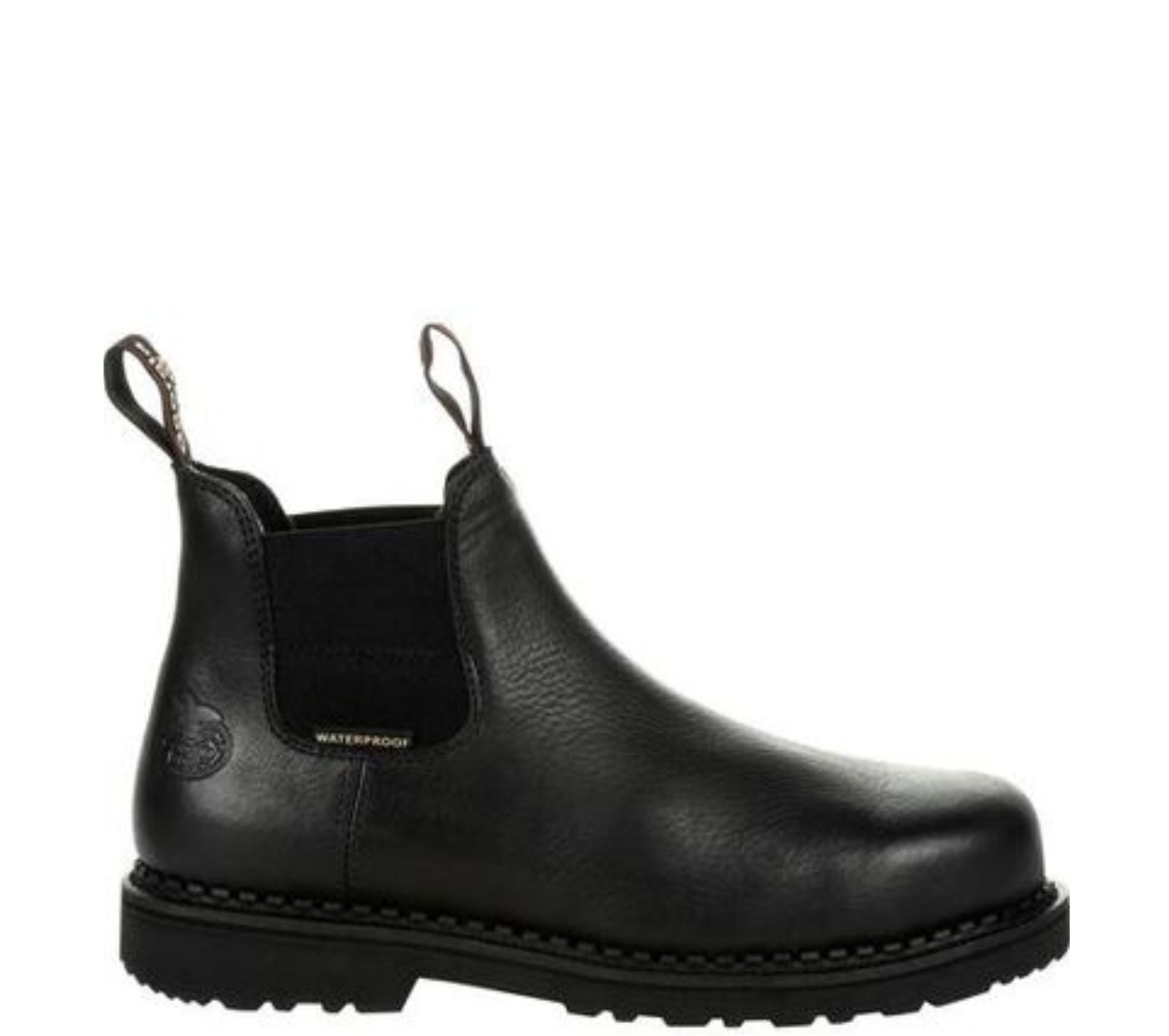 Georgia Giant Men's REvAMP 6 Waterproof EH Soft Toe Chelsea Work Boots - Slip Resistant Safety Shoes for Construction, Warehouse & Outdoor Work