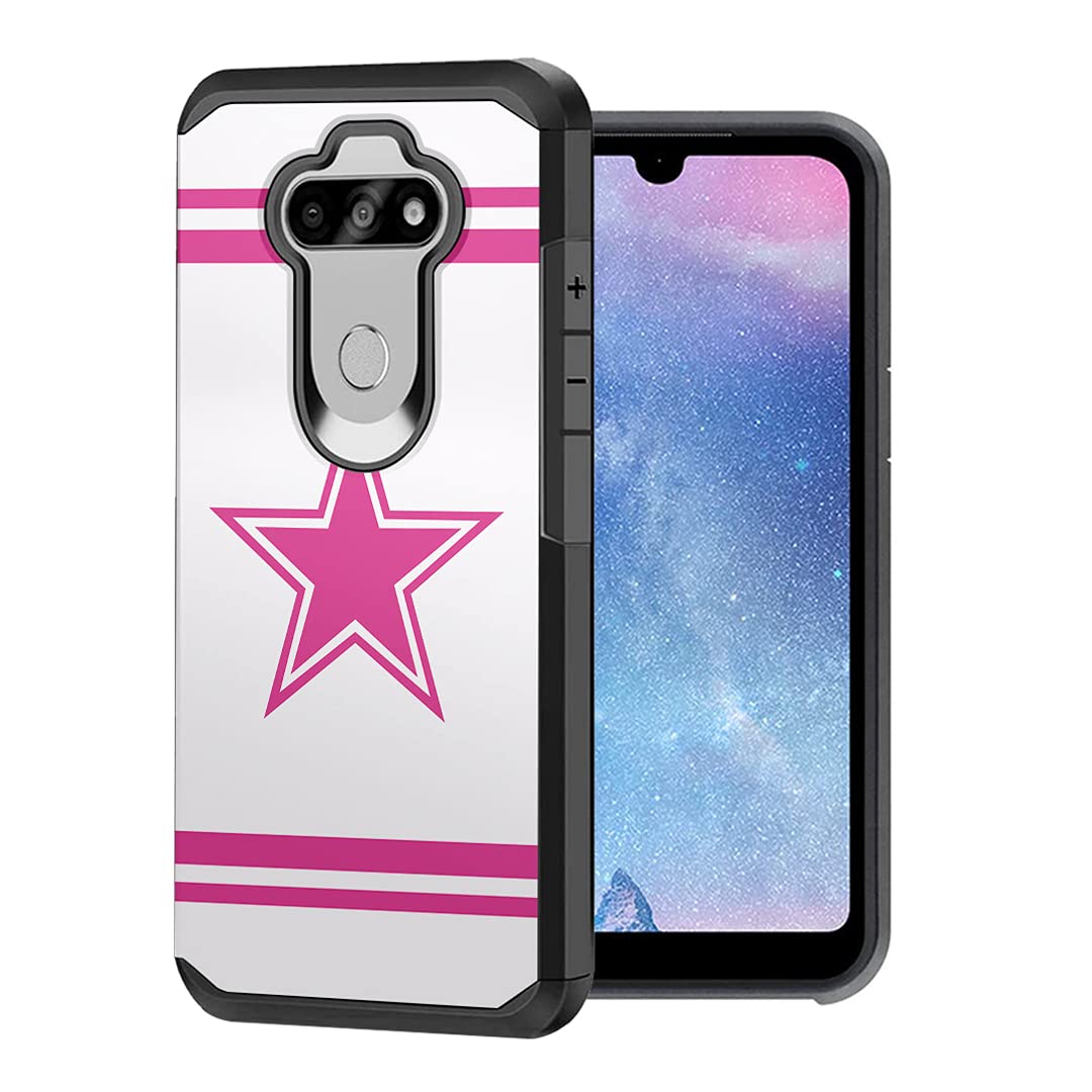 Slim Heavy Duty LG K31 Phone Case - Pink Cowboy Design for Women & Men | Tracfone/Straight Talk Protection