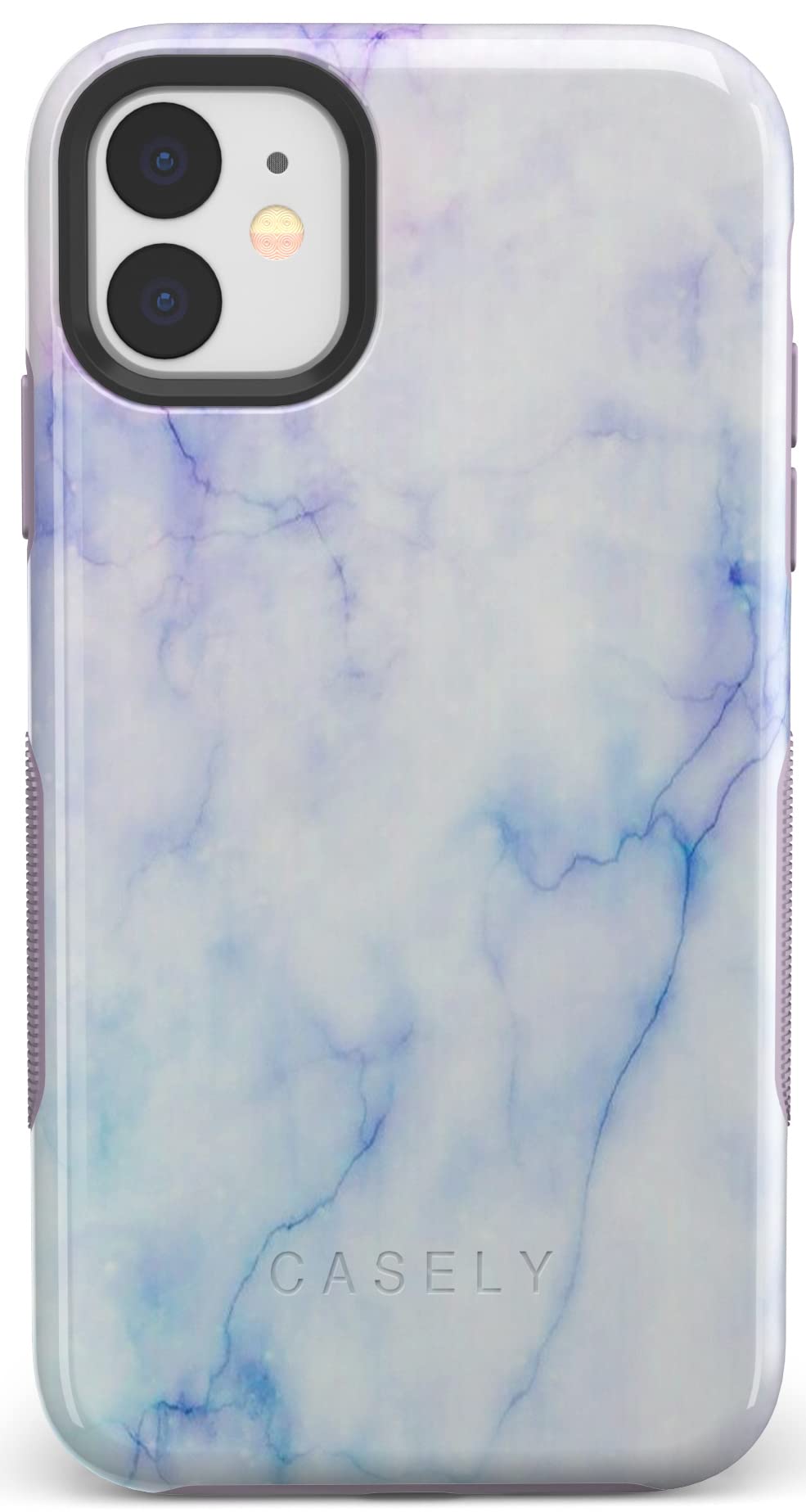 Casely iPhone 11 Case - Blue & Purple Cotton Candy Marble Protective Cover | Slim Fit, Shockproof & Scratch Resistant | Perfect for Everyday Use, Work & Travel