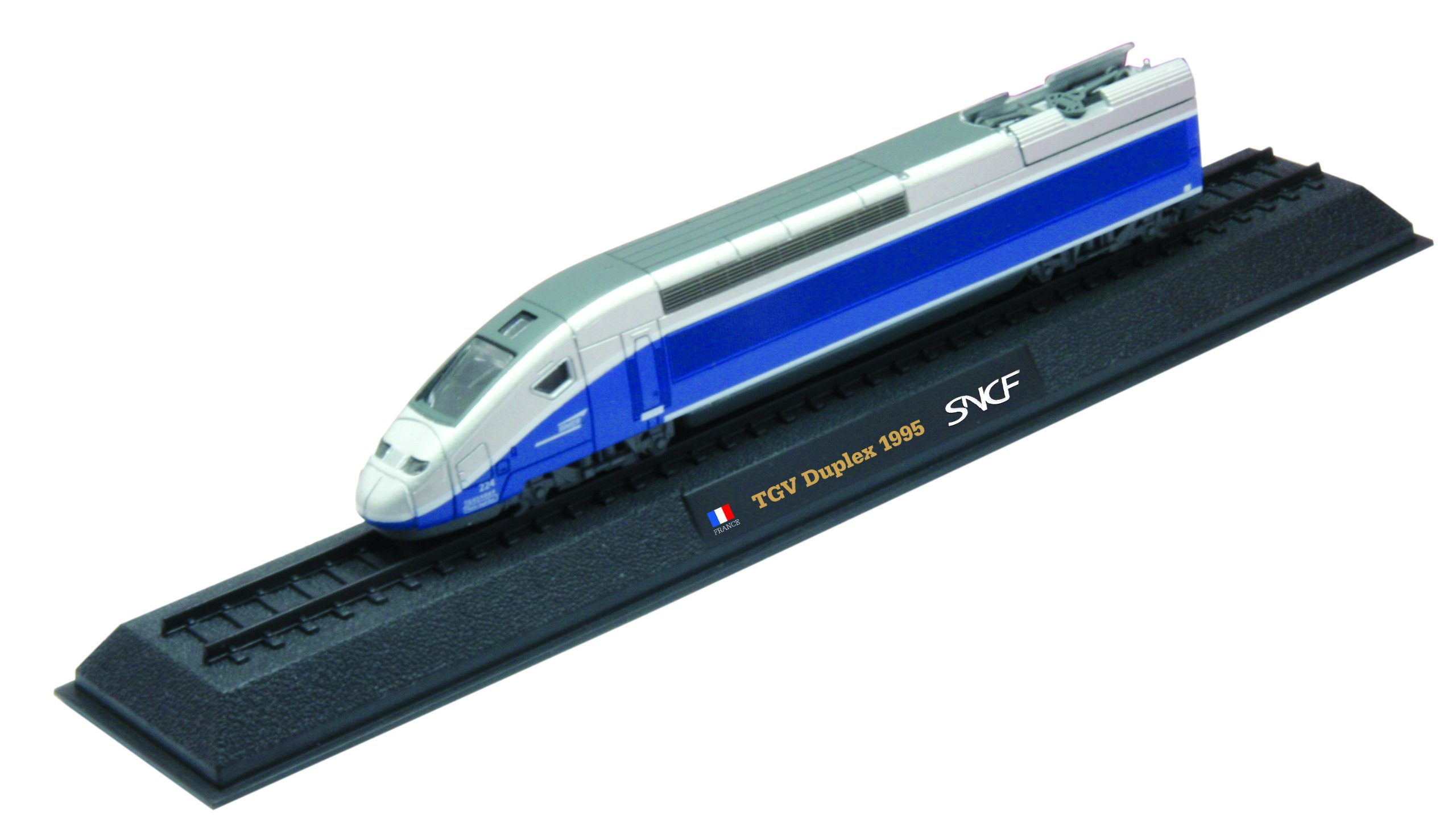 TGV Duplex SNCF 1:160 Scale Diecast Model Train - 1995 Collectible Locomotive (Amercom LN-38) for Model Railway Enthusiasts & Train Set Displays
