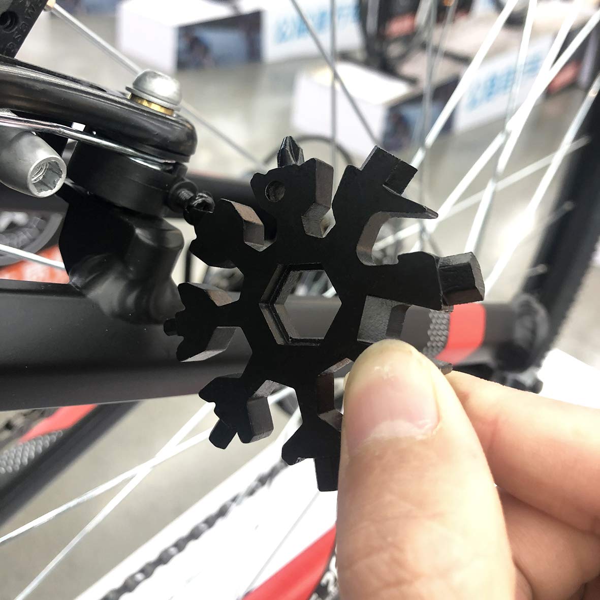 CASIMR 18-in-1 Stainless Steel Snowflake Multi Tool - Compact Portable Multitool for Camping, Hiking & Everyday Use - Perfect Christmas Gift for Men, Women, Teens & Kids - Unique Stocking Stuffer & Birthday Present for Dad
