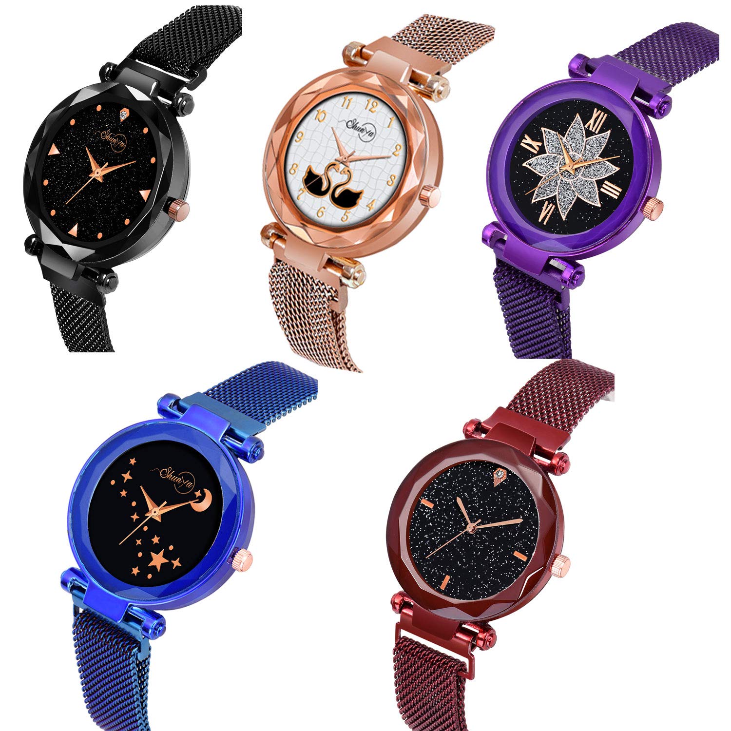 Starry Sky Quartz Watch for Girls - Elegant Analog Timepiece for School & Parties