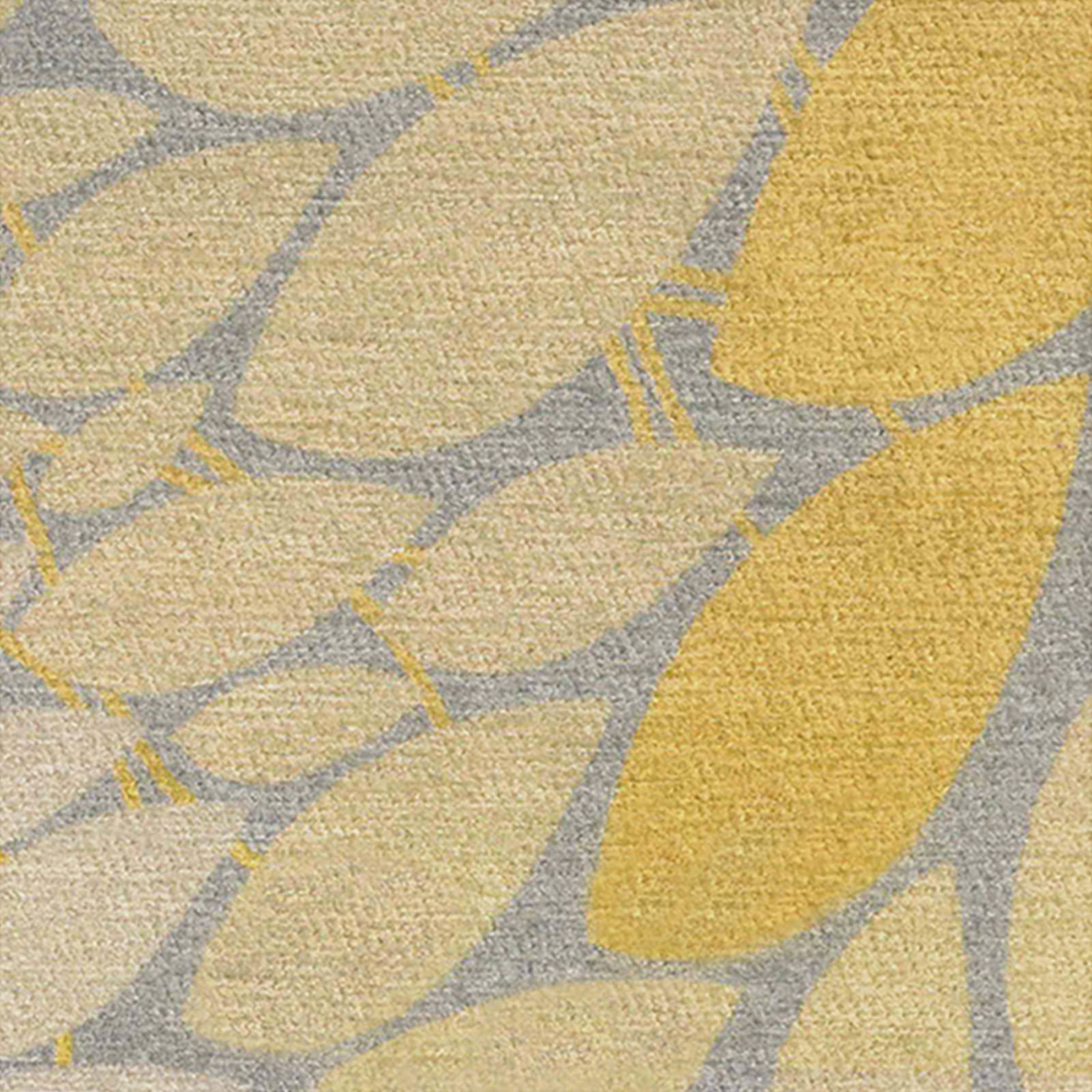 Ruggable Washable 2x3 Floral Medallion Yellow Grey Area Rug - Non-Slip Gripper Pad - Premium Living Room, Bedroom, Kitchen, Office & Classroom Rug - Perfect for Home Decor, Dorm Rooms & High Traffic Areas