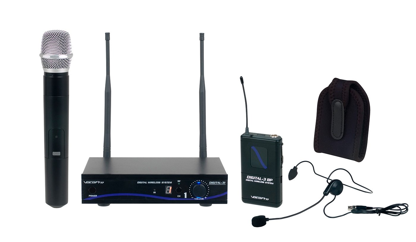 VocoPro Single Channel Digital Wireless Handheld Microphone - Professional Karaoke & Live Performance Mic for Singers, Parties, and Events