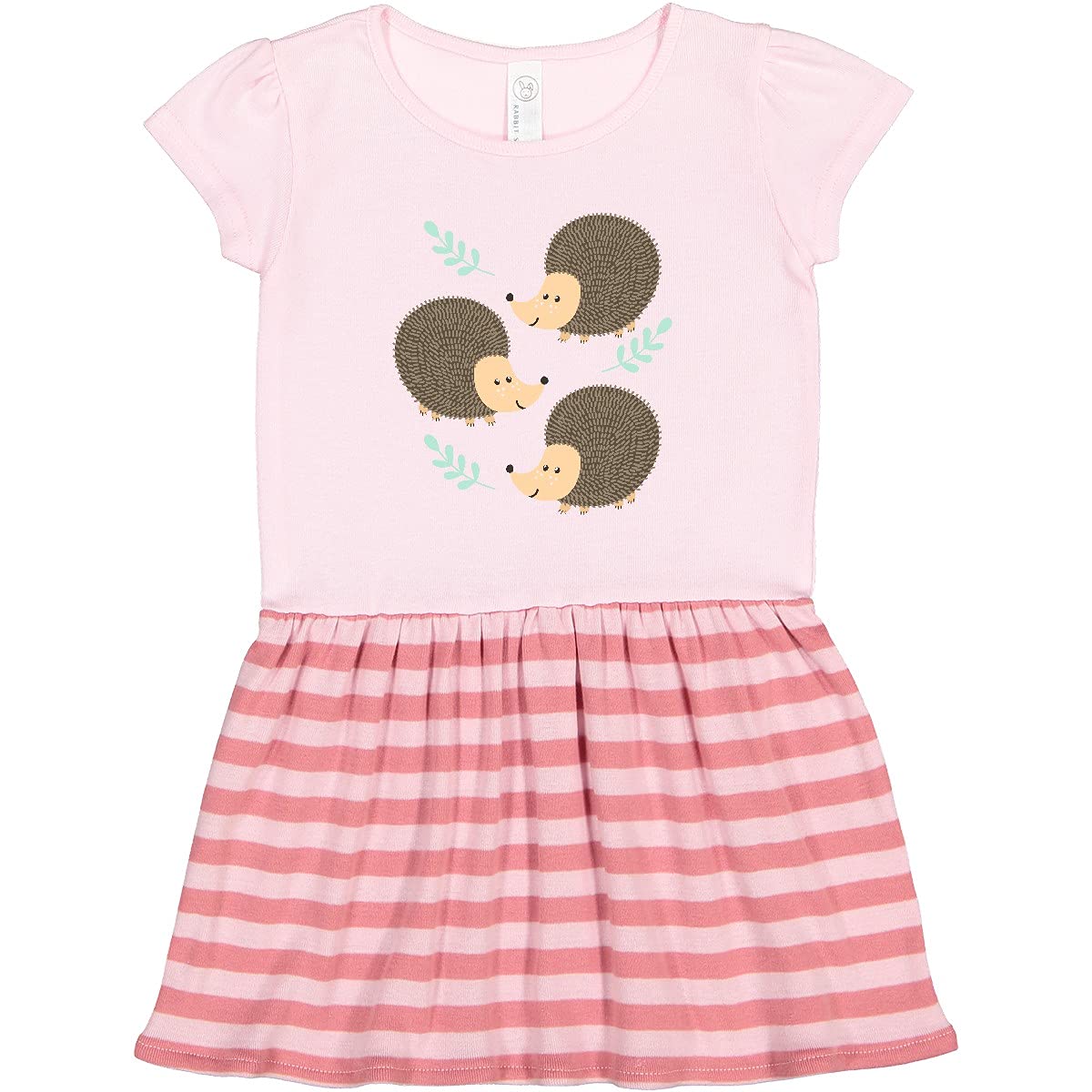 Inktastic Cute Hedgehog Print Toddler Dress for Girls - Soft & Comfortable Casual Outfit for Playdates, Preschool & Birthday Parties