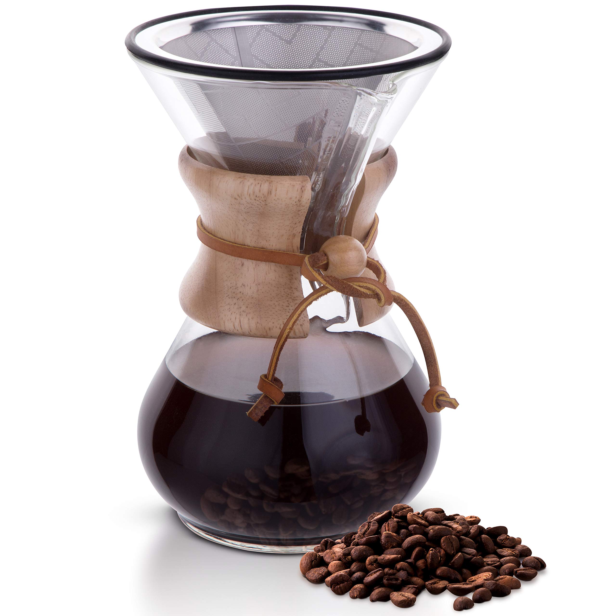 Reusable Stainless Steel Coffee Dripper for Hario V60 & Chemex - Eco-Friendly Pour Over Brewing at Home