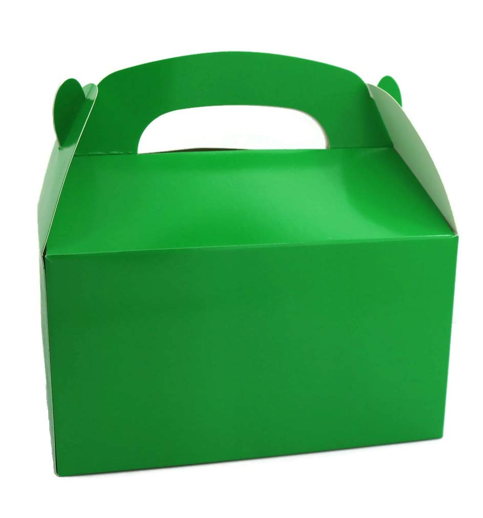 Zugar Land Green Treat Favor Boxes (12 Pack) - Eco-Friendly Paper Gift Boxes for Candy, Lollipops & Party Favors - Perfect for Birthday Parties, Baby Showers & Wedding Celebrations