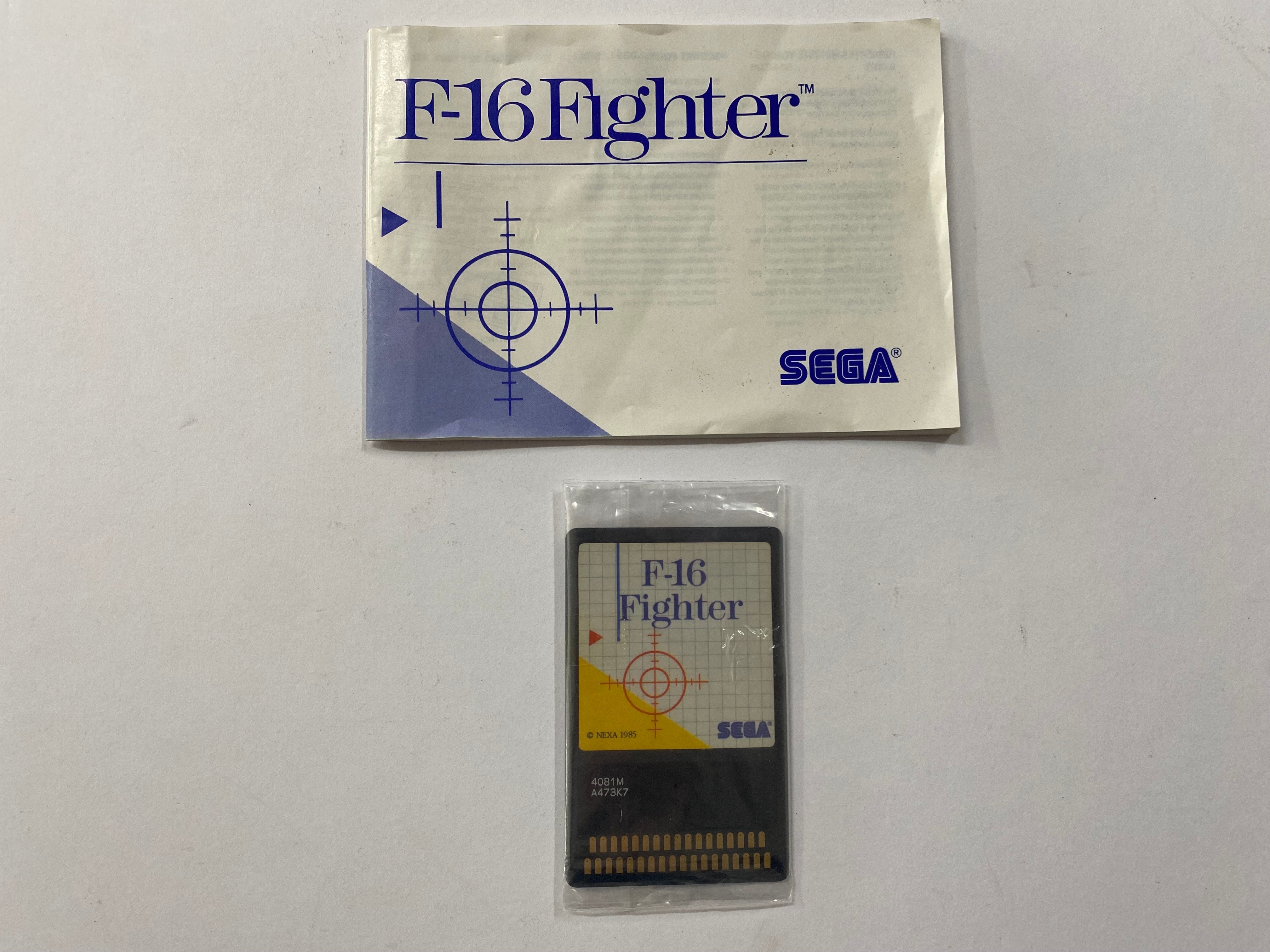 F-16 Fighter Jet Cartridge & Game Manual - Retro Gaming for Flight Simulation Enthusiasts | Perfect for Collectors & Vintage Gamers