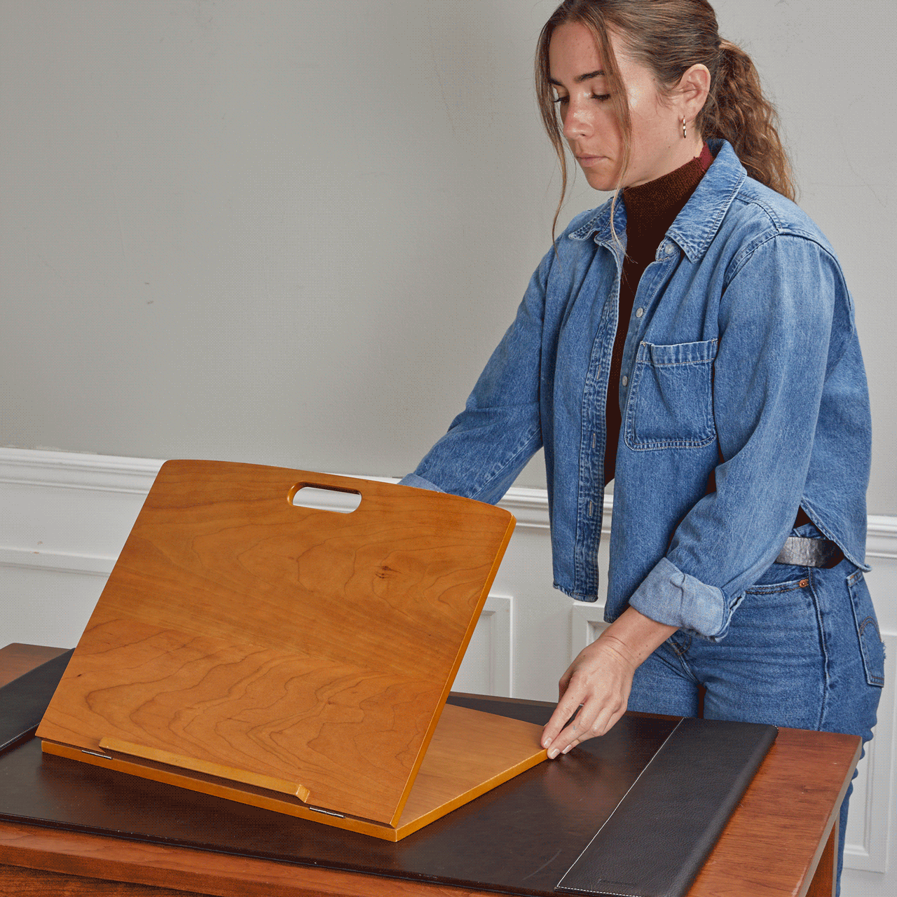 Editor At Large Mini Desk - Compact Writing Desk for Small Spaces | Perfect for Home Office, Study & Workspace