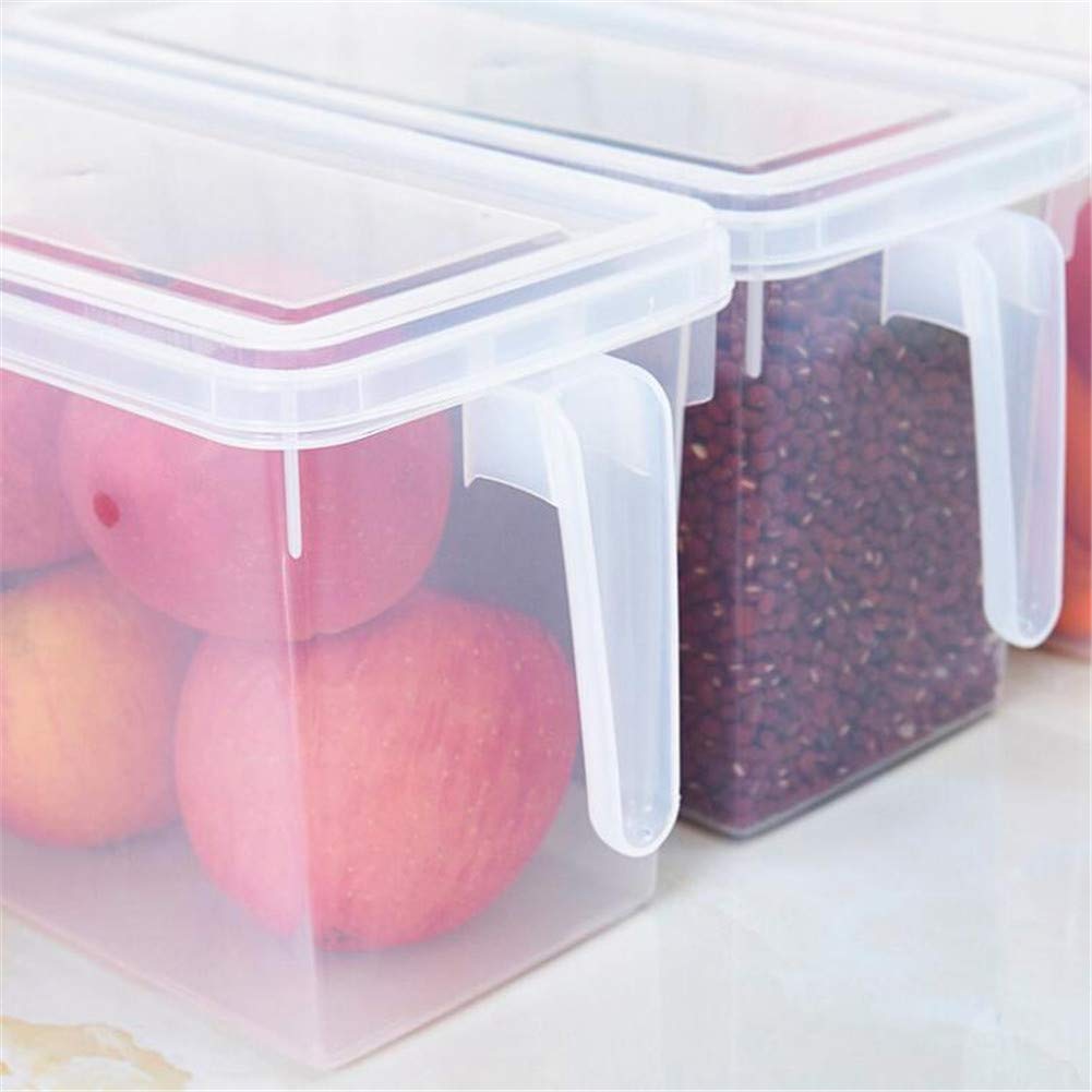 Clear Plastic Stackable Food Storage Container - Airtight Refrigerator Organizer for Fruits, Vegetables, Grains & Beans | Kitchen Fresh Food Keeper with Sealed Divider | Perfect for Meal Prep & Pantry Organization
