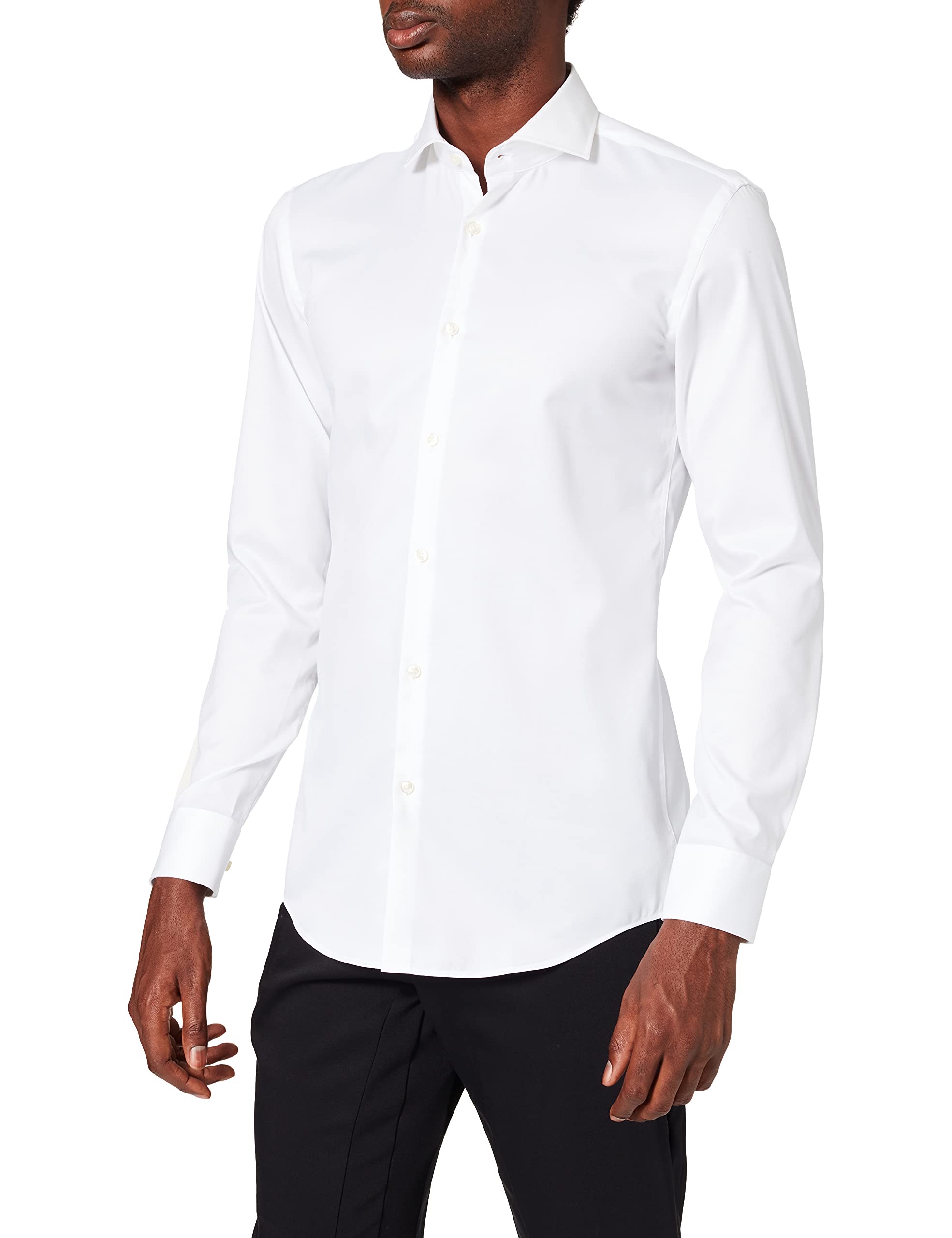 Hugo Boss C-Jenno Easy Iron Plain Dress Shirt for Men - Premium Non-Wrinkle Business Casual Shirt - Perfect for Office, Meetings & Formal Events (Model 50289499)