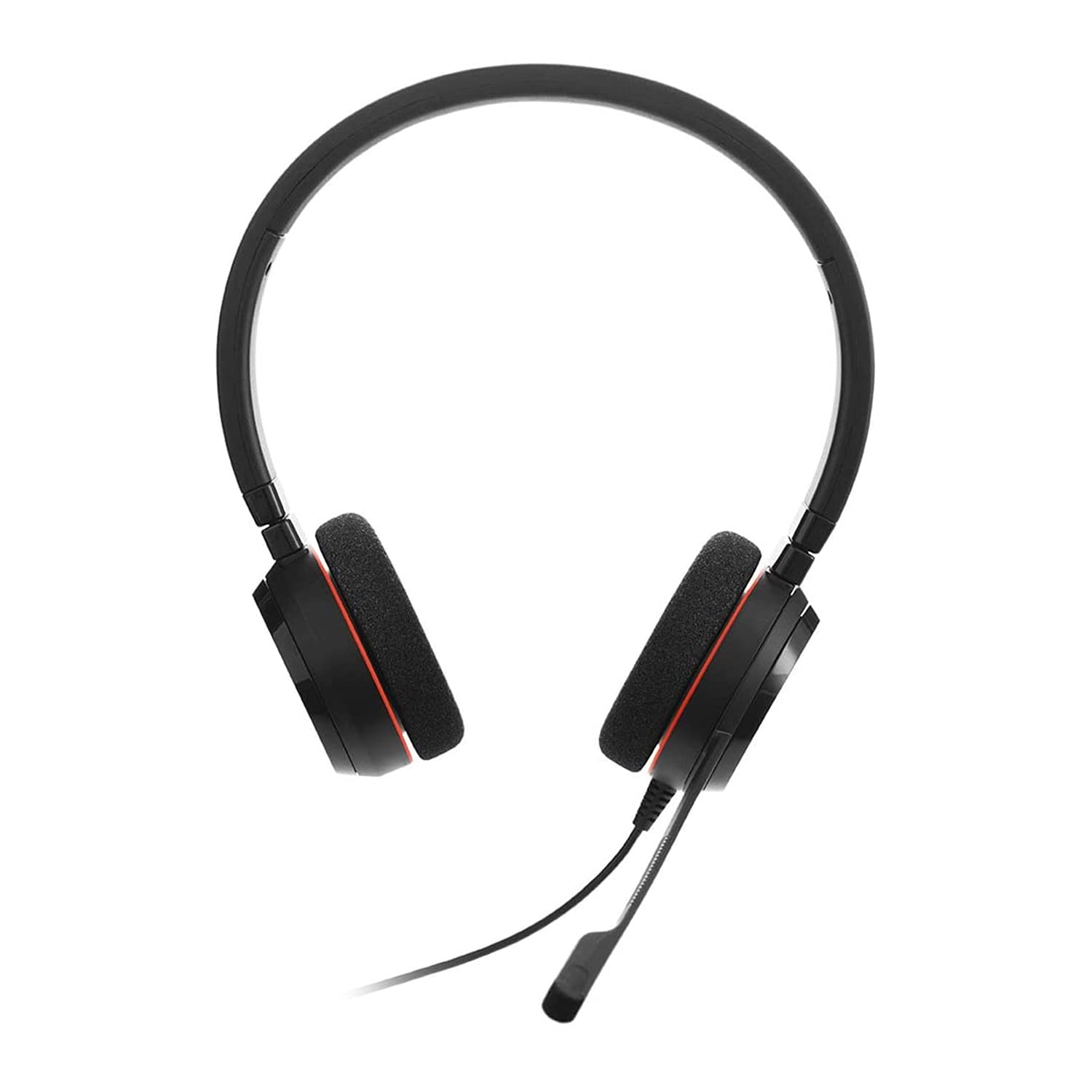 Jabra Evolve 20 Stereo Wired Headset - Noise Cancelling Office Headphones with Superior Sound for Calls & Music, Microsoft Optimized (Renewed) - Perfect for Remote Work, Video Conferencing & Home Office