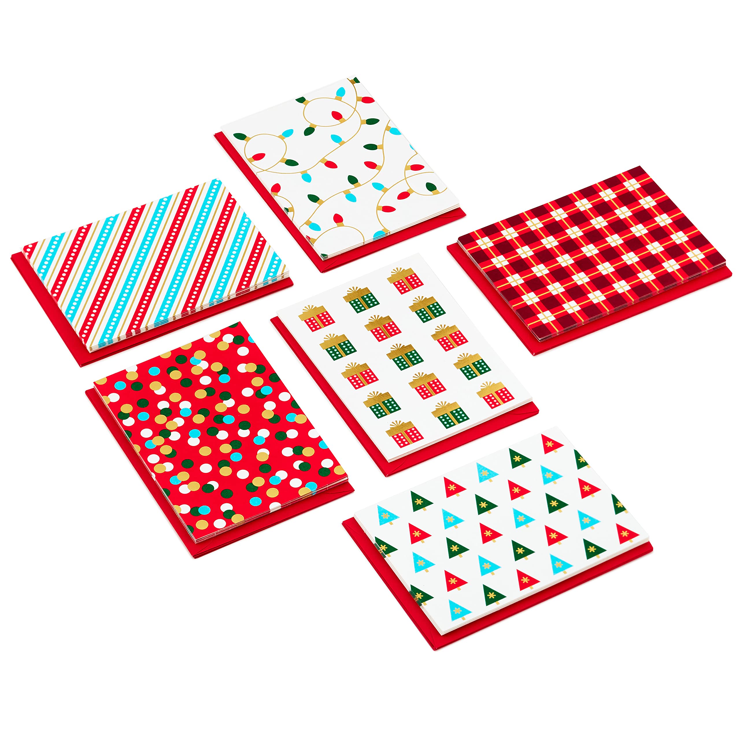 Hallmark Christmas Cards Bulk - 24 Boxed Holiday Greeting Cards with Envelopes (Festive Christmas Lights & Presents Design) - Perfect for Holiday Greetings, Office Parties & Family Correspondence