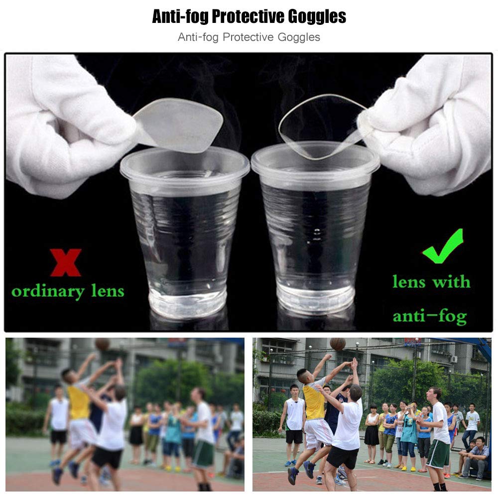 Poxas Sports Safety Glasses for Basketball, Football & Soccer - Anti-Fog PC Lens Protective Goggles for Men & Women - Perfect for Outdoor Games, Training & Youth Sports