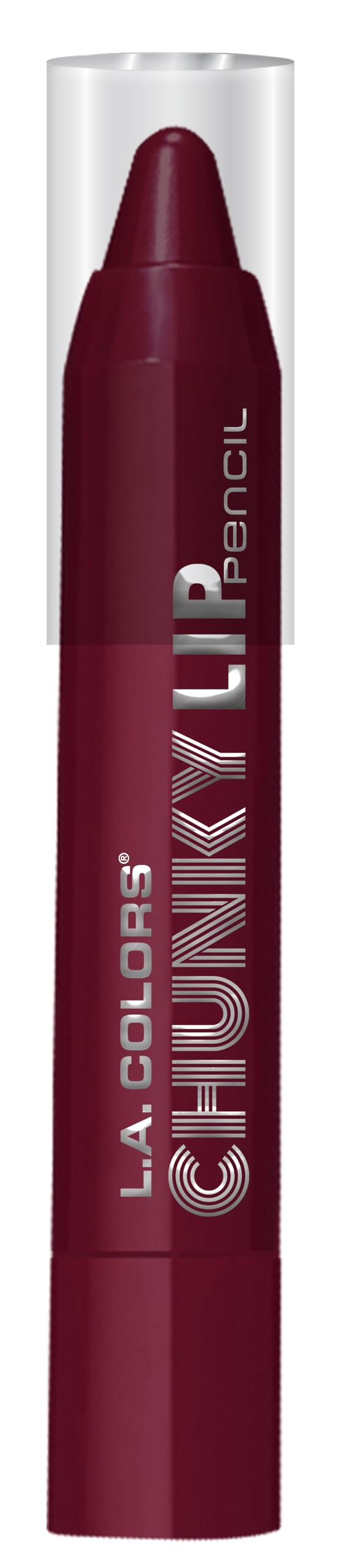 L.A. Colors Chunky Lip Pencil - Plum (0.09 oz) | Long-Lasting Matte Lipstick for Everyday Wear & Special Occasions