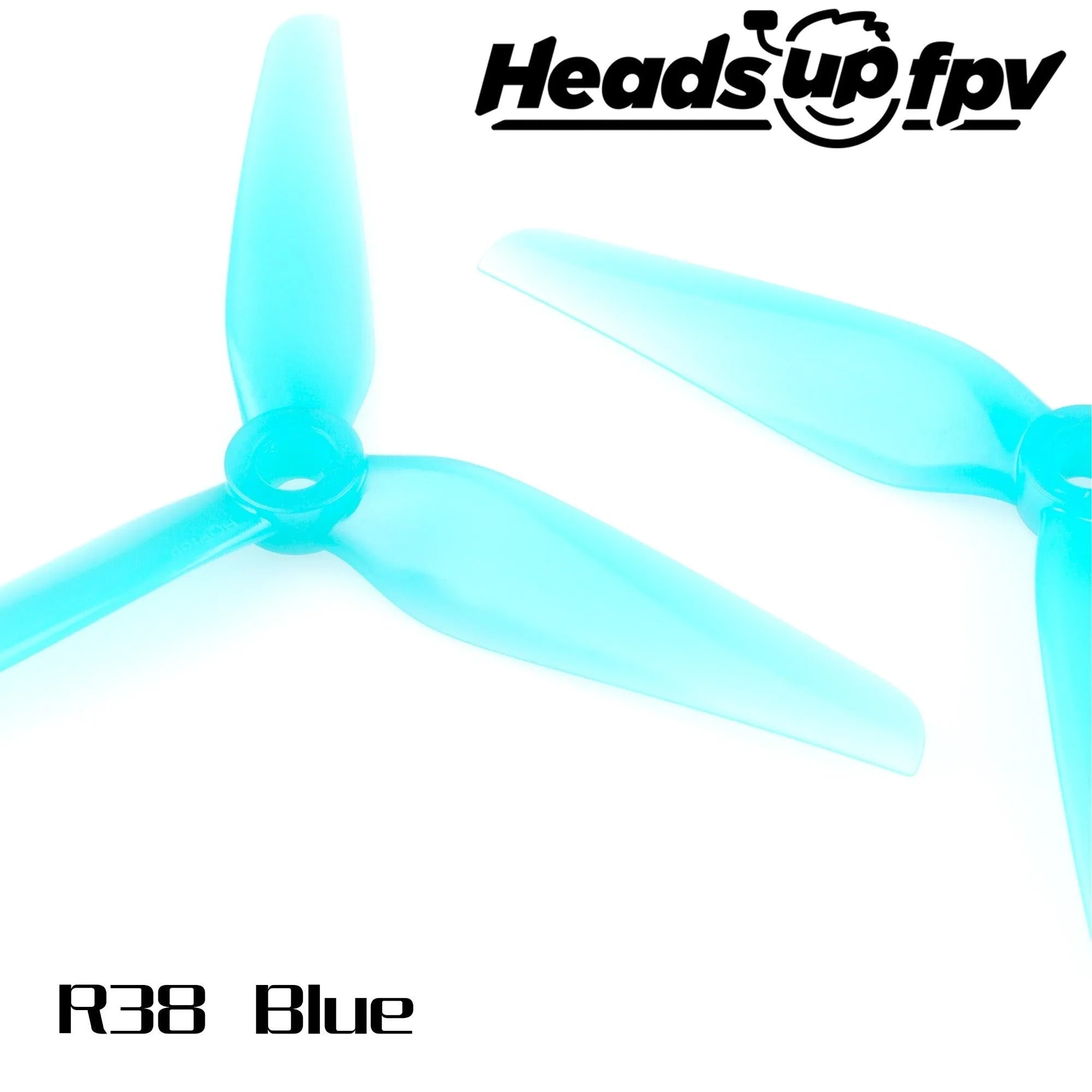 HQProp HEADSUP FPV R38 5.1x3.8x3 Racing Propeller - 8 Pack - High Performance Drone Propellers for FPV Racing and Freestyle Flying - Durable Carbon Fiber Blades for Smooth and Stable Flight