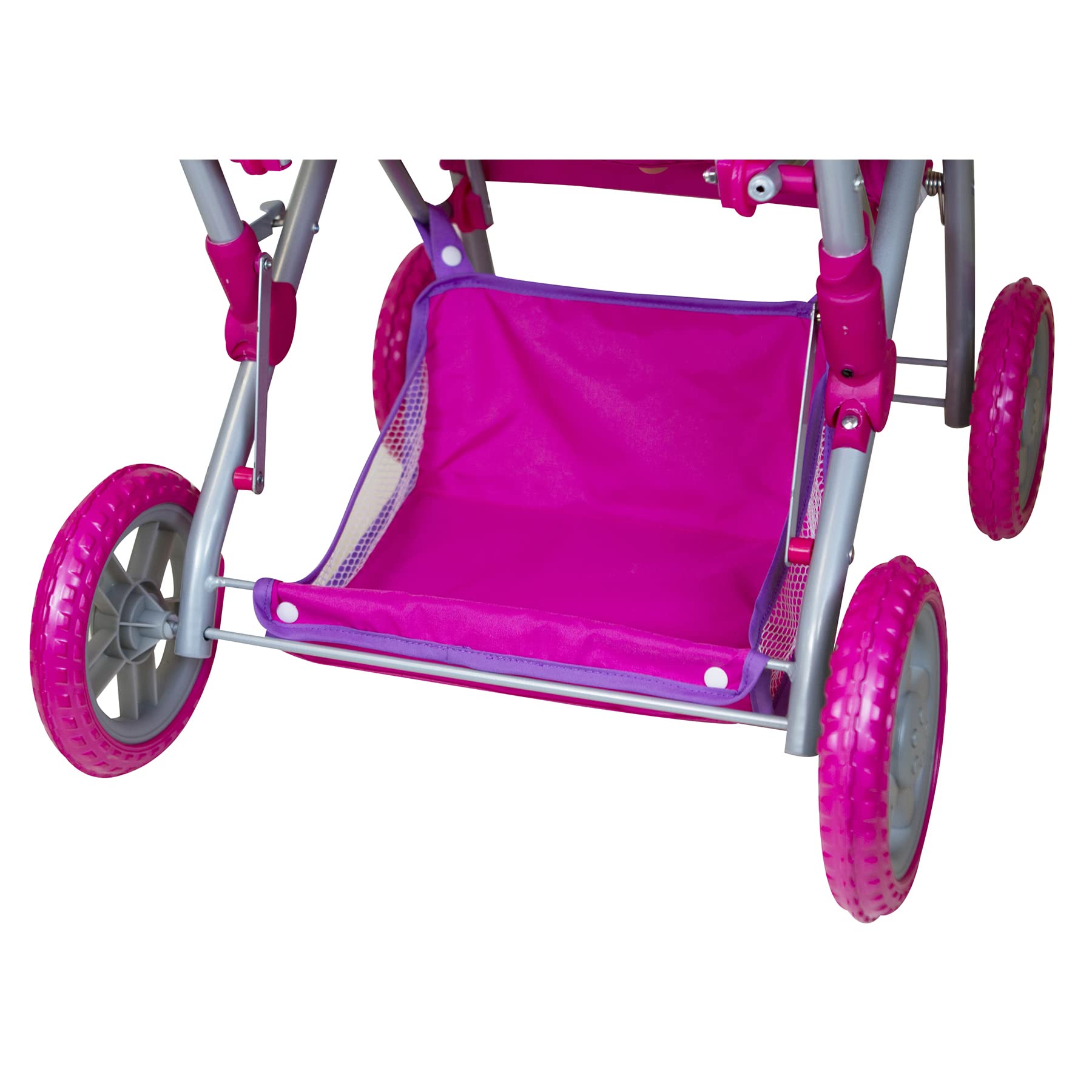Lissi Colorful Twin Baby Doll Stroller - Lightweight & Foldable for Toddlers, Kids Pretend Play, Role Play, Outdoor Walks, and Indoor Playtime
